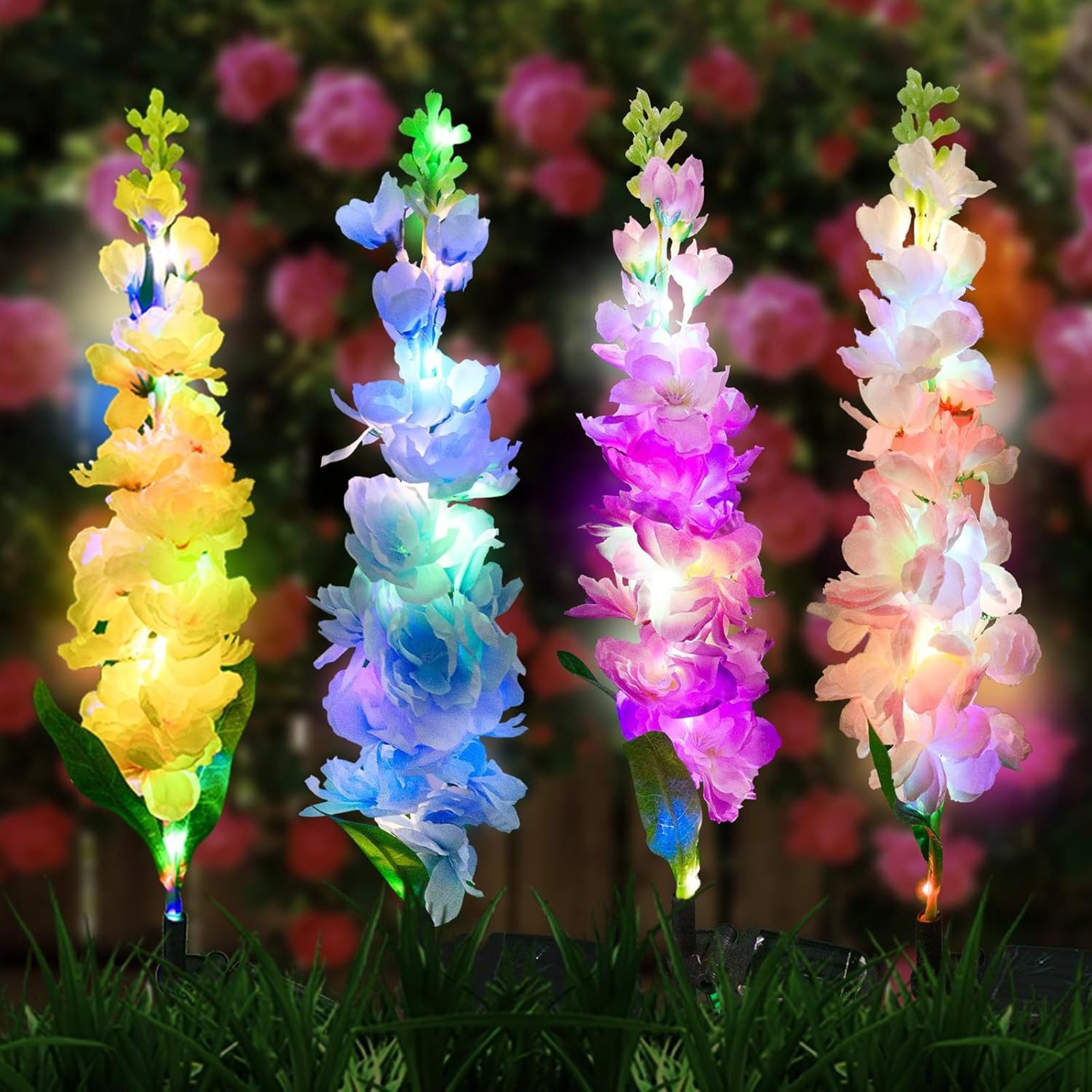 Upgraded waterproof solar flower light, Solar Garden Lights, Yard patio lawn decoration, ideal for party garden – view 1