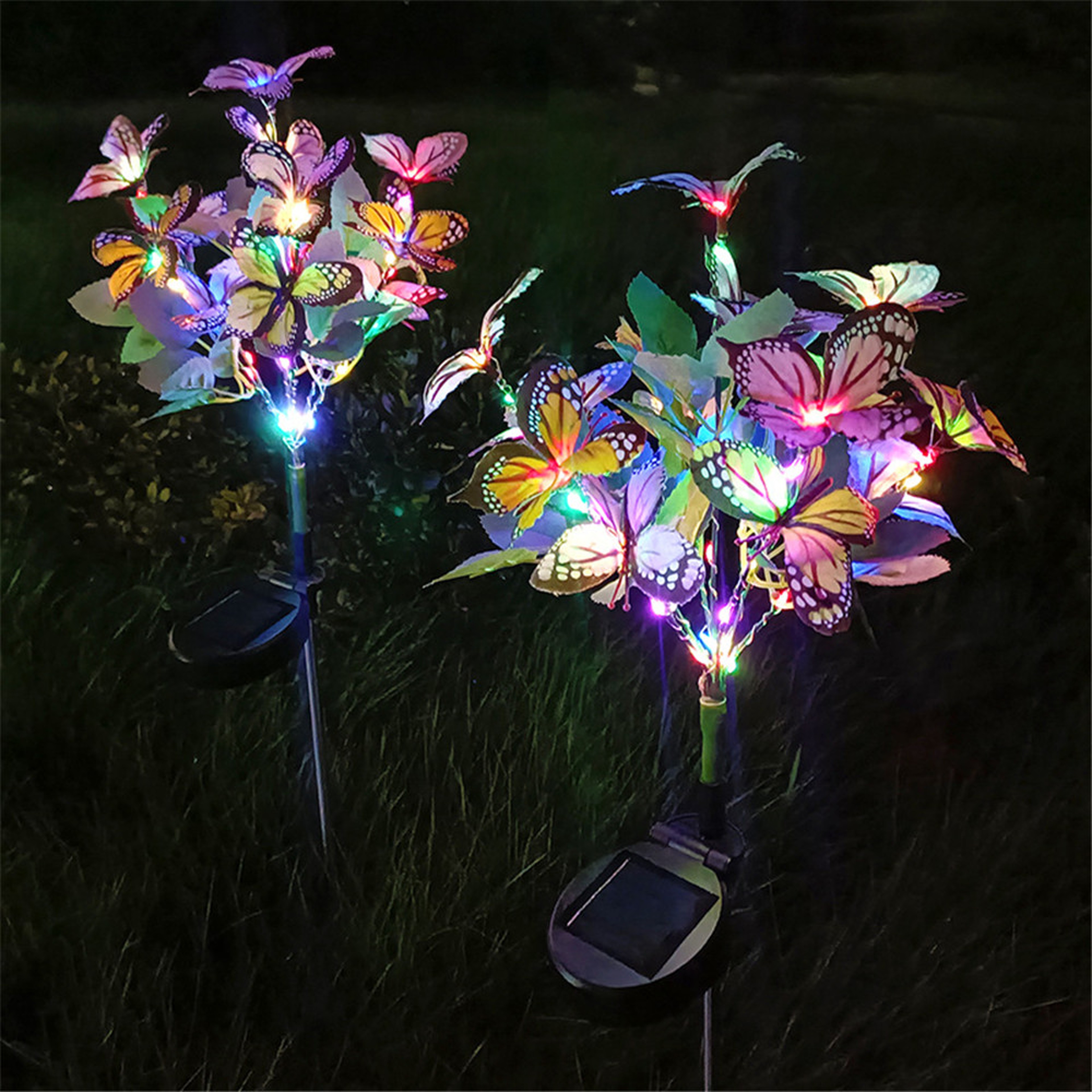 Butterfly Lawn Light Ground Plug Lamp, LED Solar Garden Lights Simulation, Holiday Outdoor Wedding Christmas Decoration – view 8