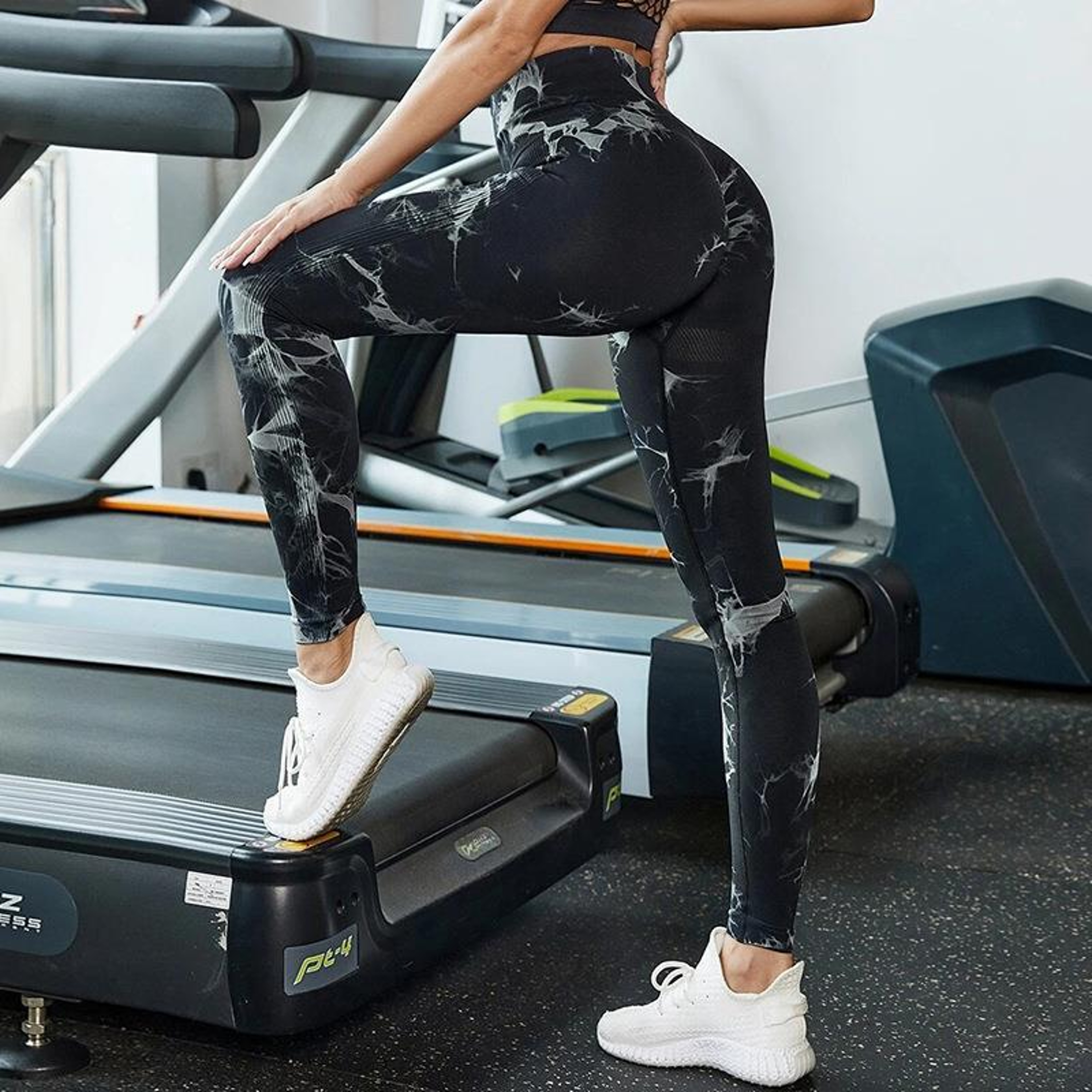 Seamless Tie Dye High Waisted Elastic Leggings, Womens Yoga Pants Gym Leggings, Peach Buttocks Fitness Running Sports – view 13