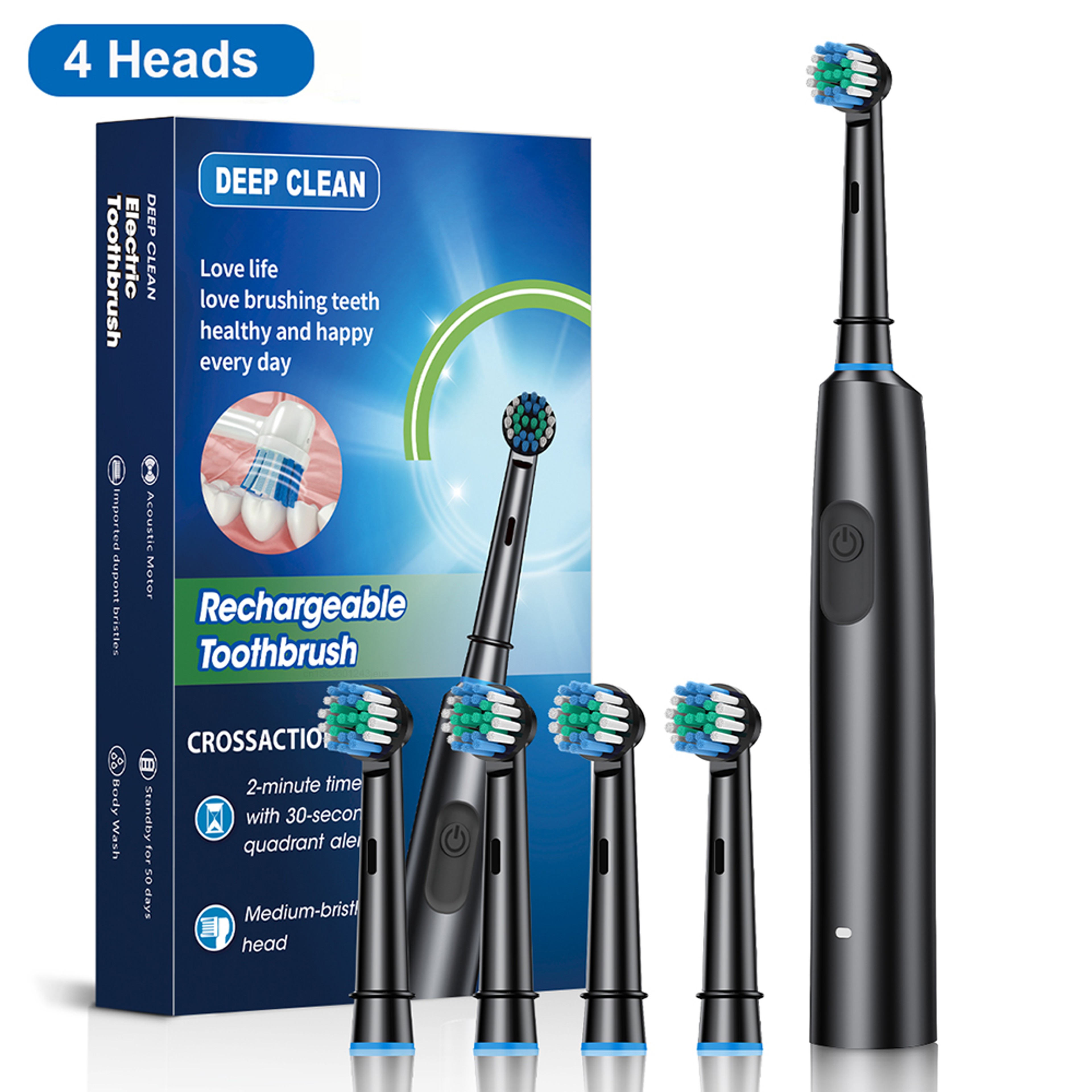 Electric Toothbrush For Adults Rotating Electric Toothbrushes With Soft Brush Heads Electric Toothb 0