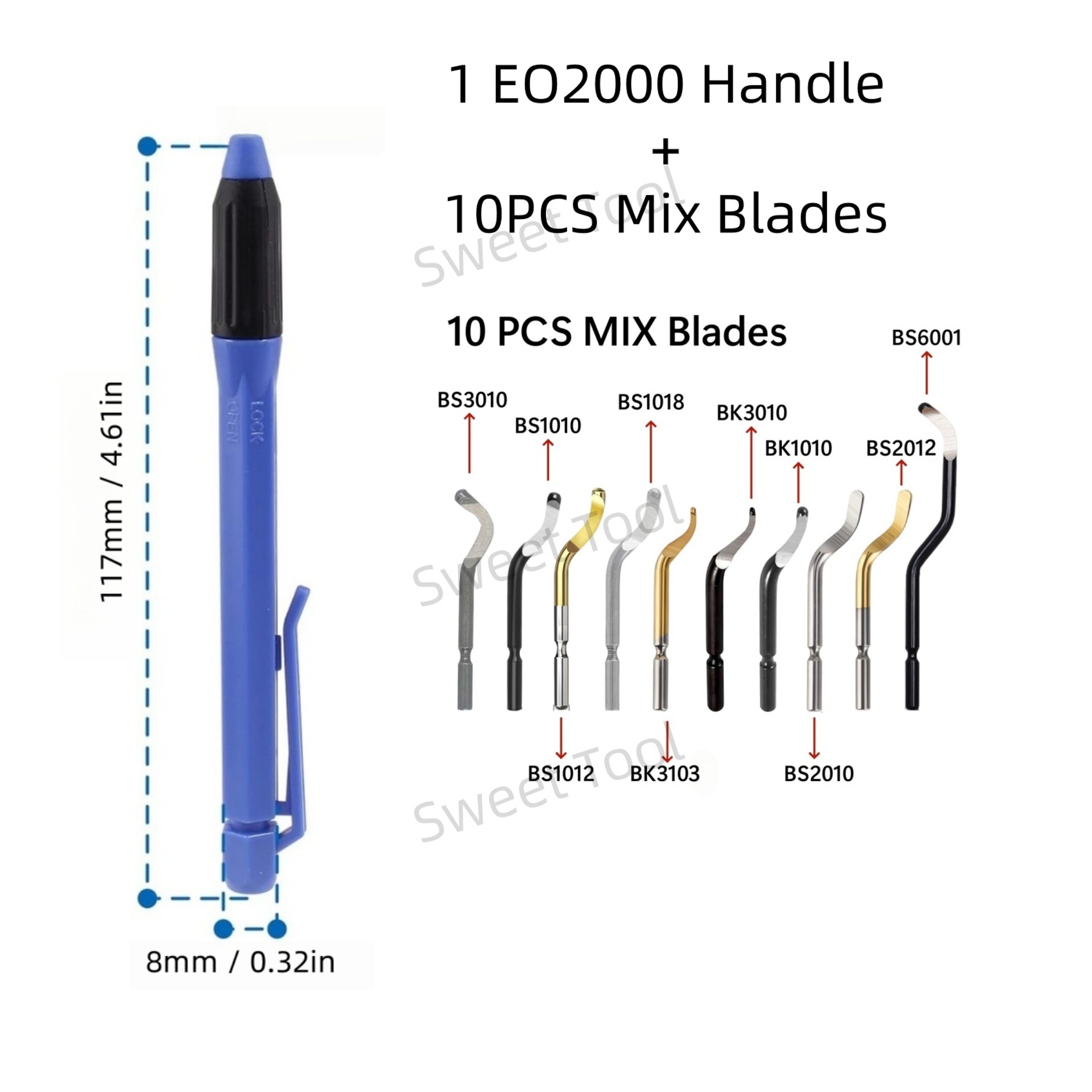 Deburring Tool Set MultiBlade Burr Removal Tool For Wood Plastic Brass Aluminum 5