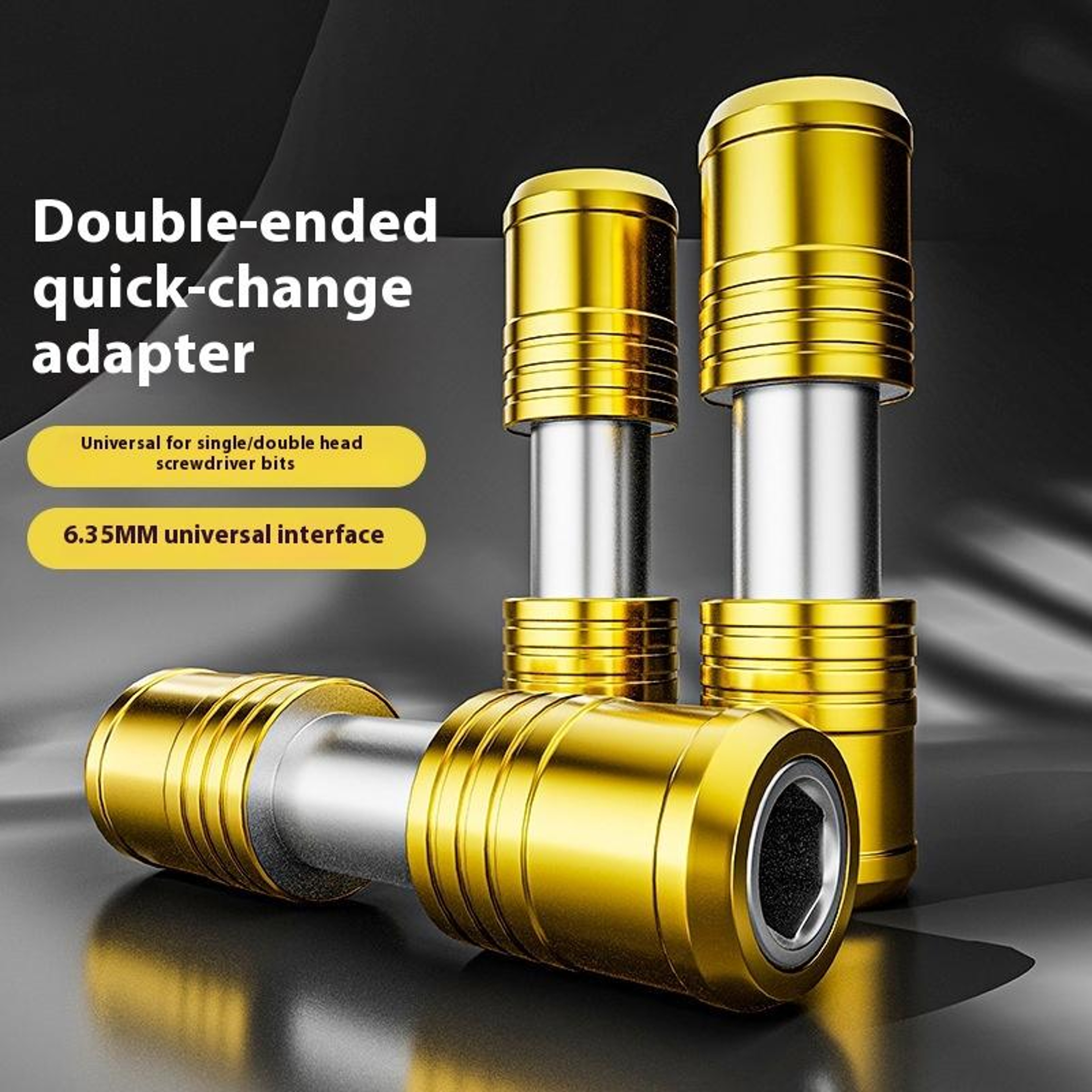 Hex Quick Release Extension Rod Portable Double Head Screwdriver Bit Holder For Power Tools 3