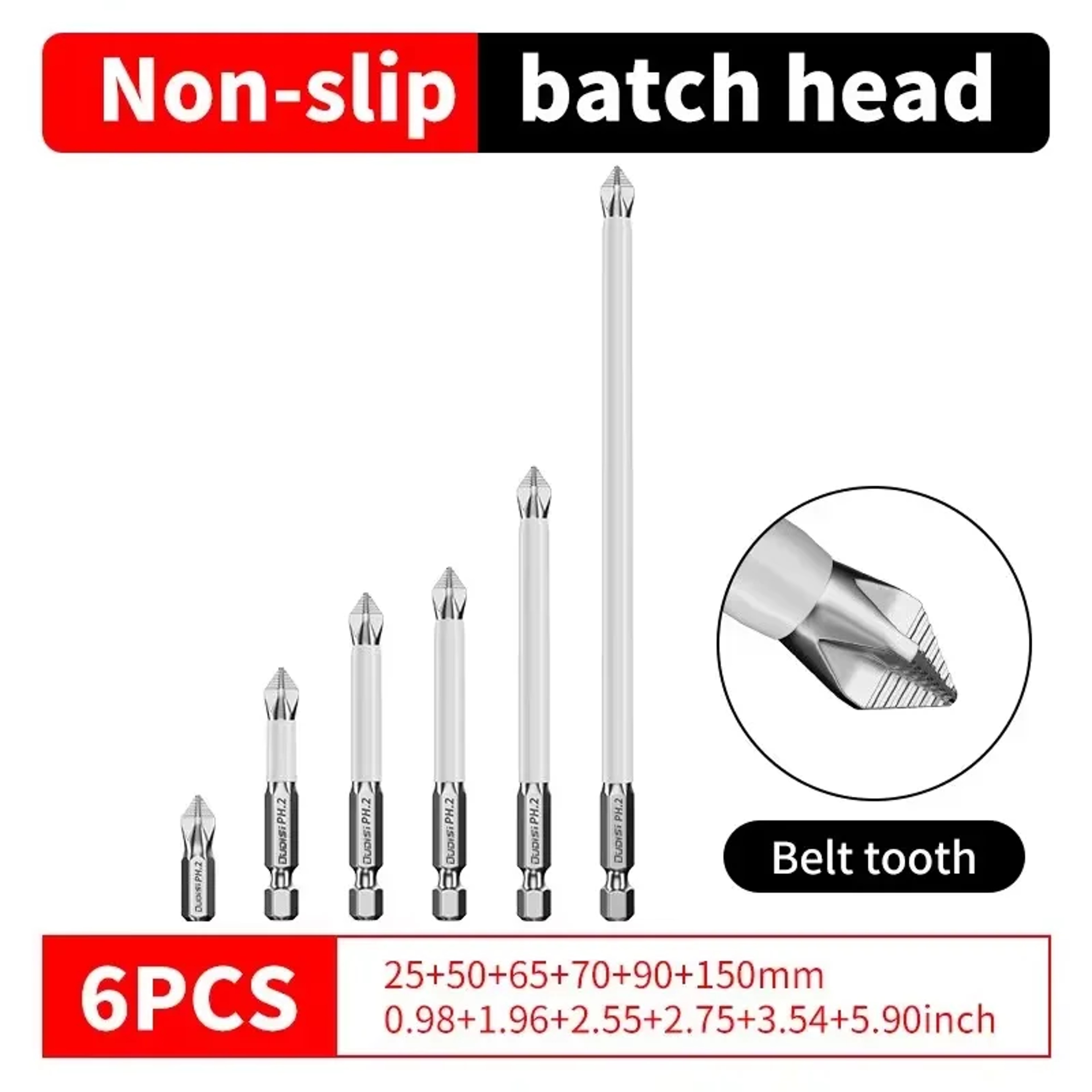 Electric Drill Cross Screwdriver Head Strong Magnetic AntiSlip Tool High Hardness Extended Hexagona 5