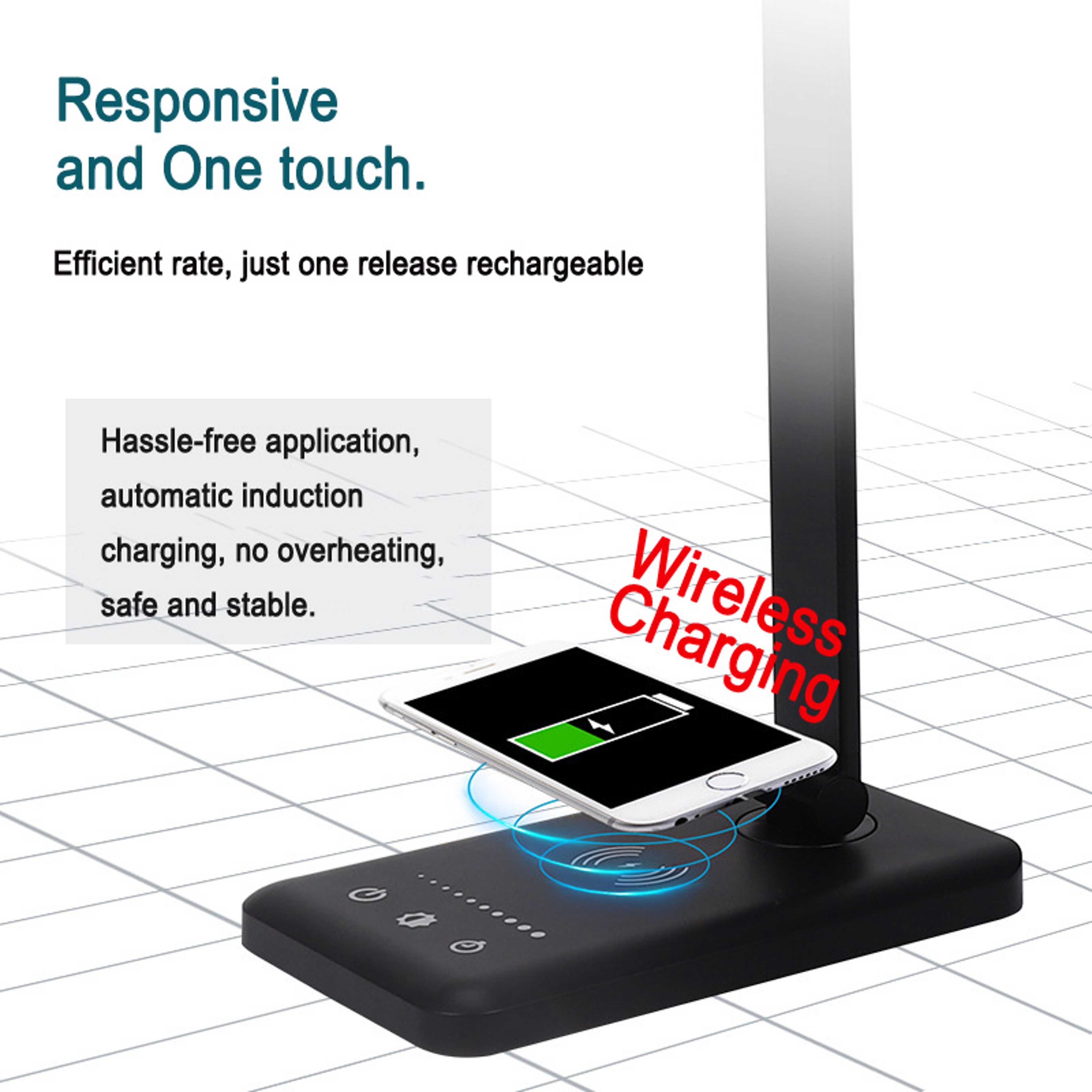 USB Charging LED Smart Lamp Touch Folding Portable Light For Office Battery Powered Childrens Work  2