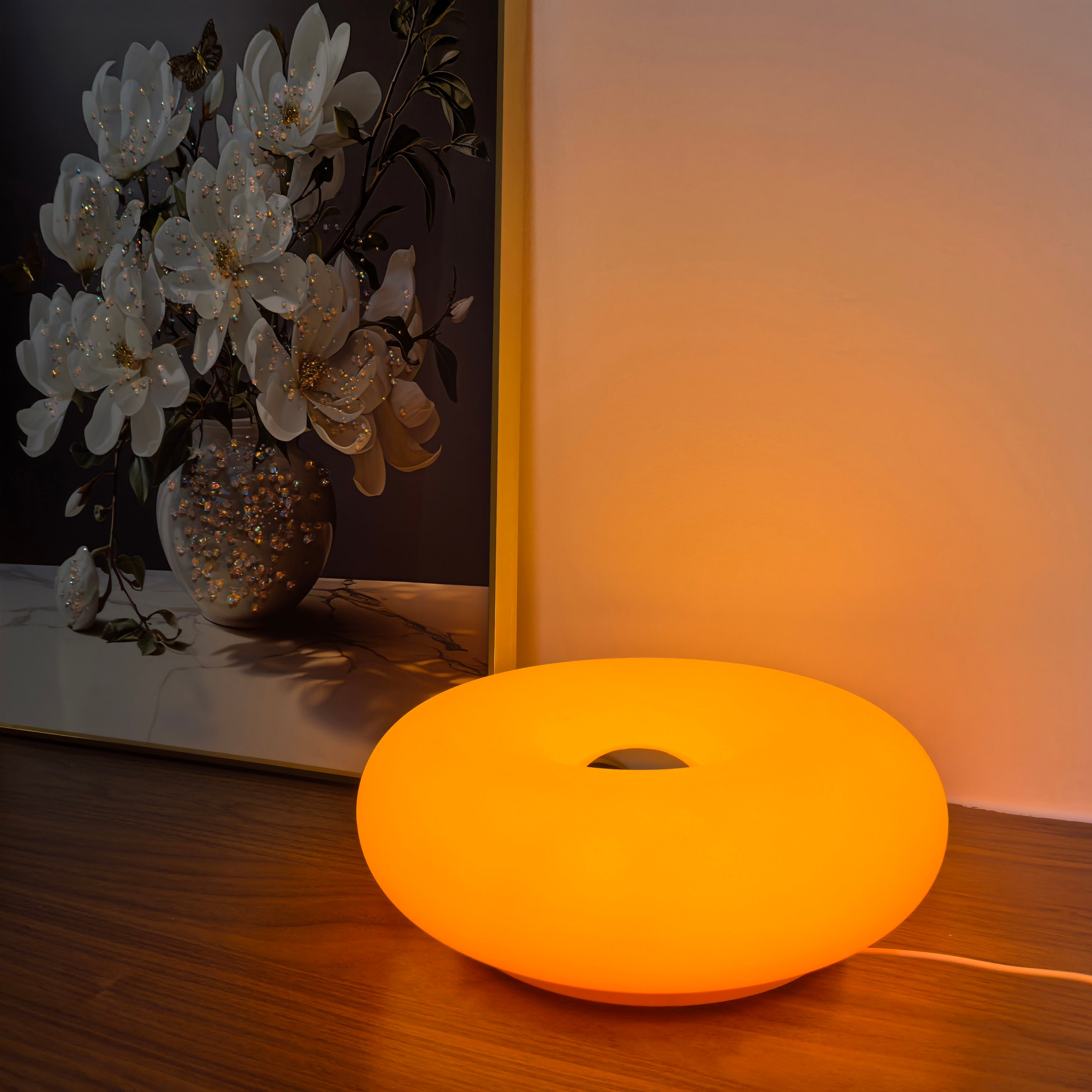 USB Plug Bauhaus Table Lamp Bedroom Bedside Light Living Room Dining Room Donut Ambient Lighting 0