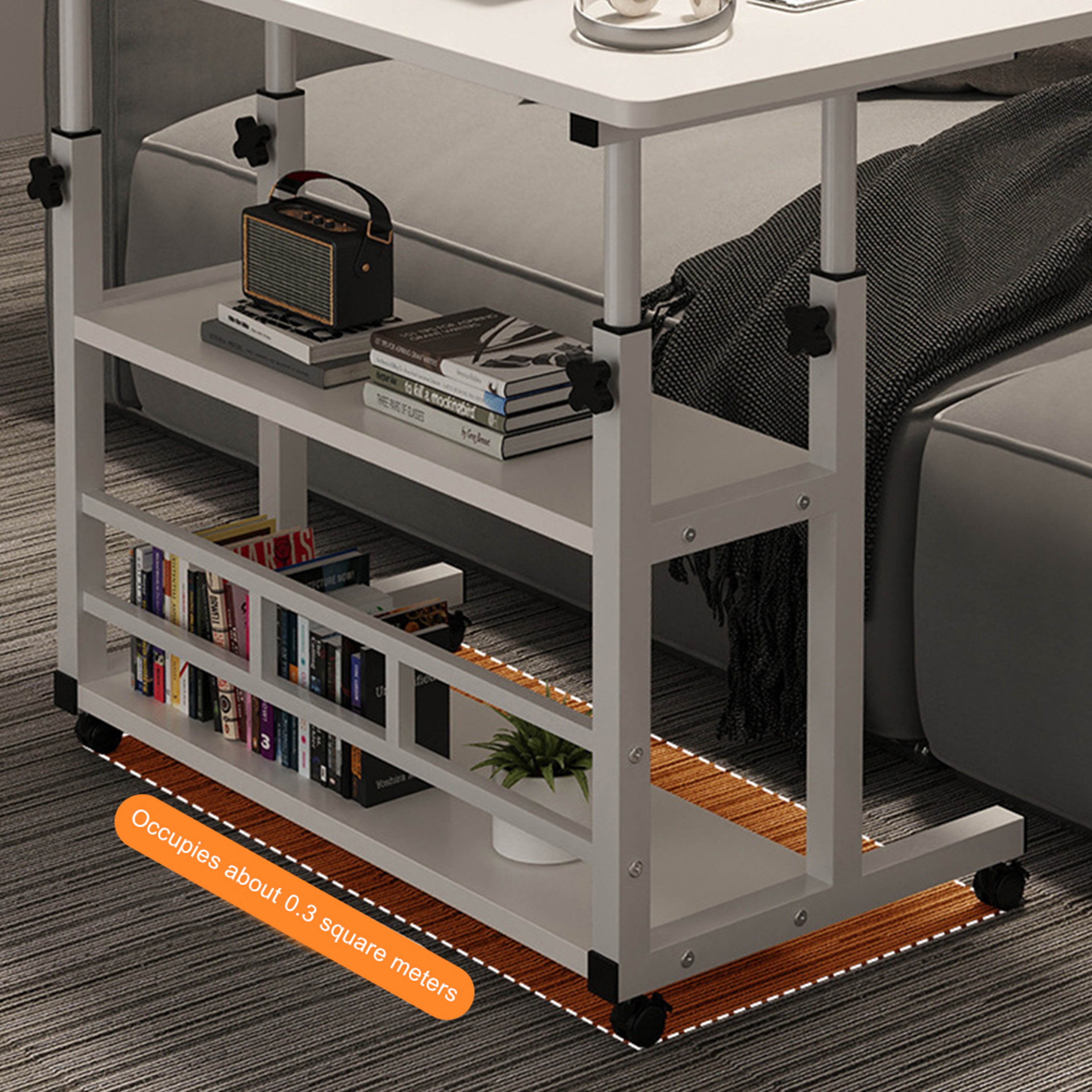 Liftable Bedside Table Computer Desk Portable Multifunctional Small Desk Minimalist Movable Home Of 4