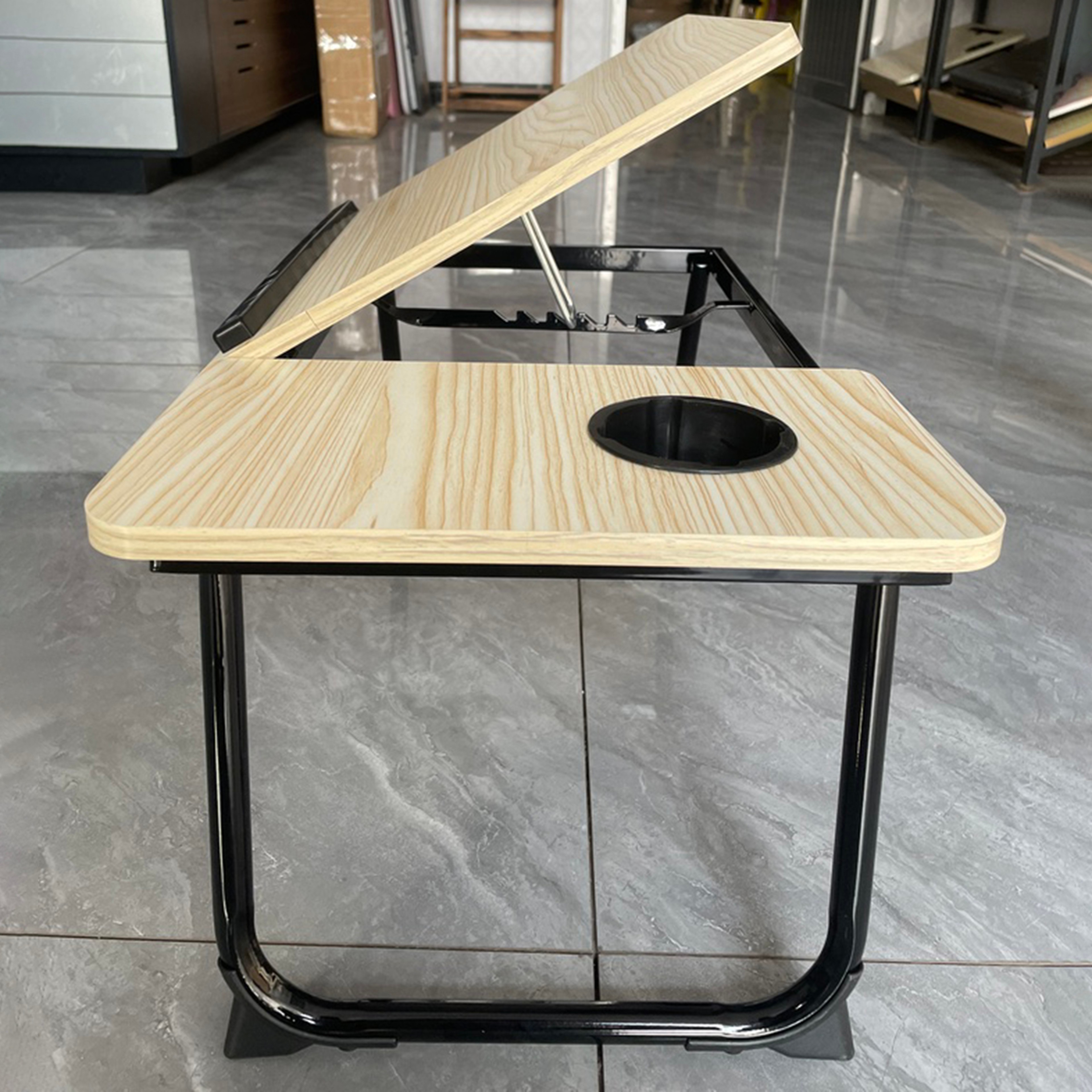 Foldable Laptop Bed Desk Adjustable Computer Desk Bedroom Study Desk Bedside Table For Lazy People  4