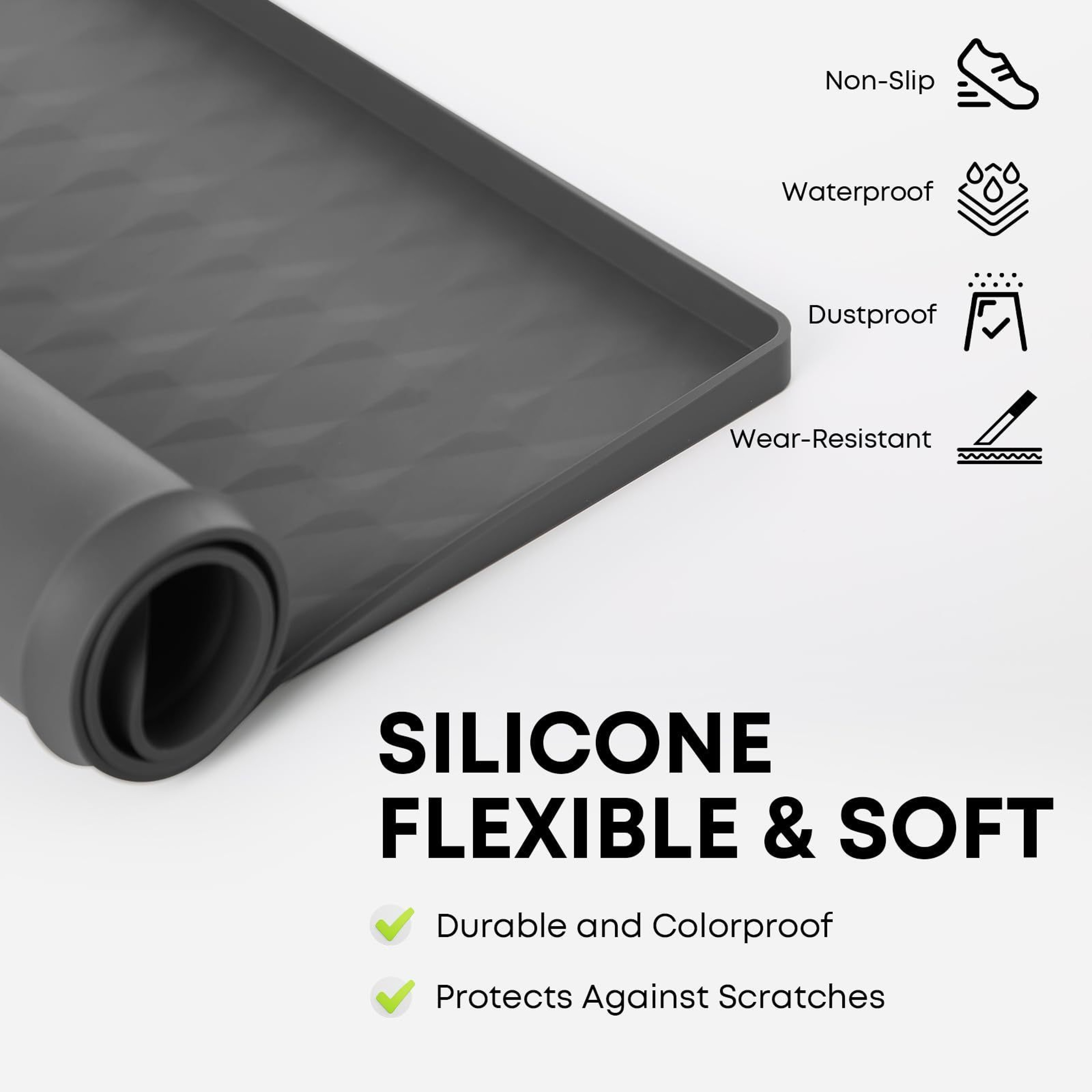 Antislip Waterproof Dryer Cover Silicone Top Protector For Washing Machine And Kitchen 1