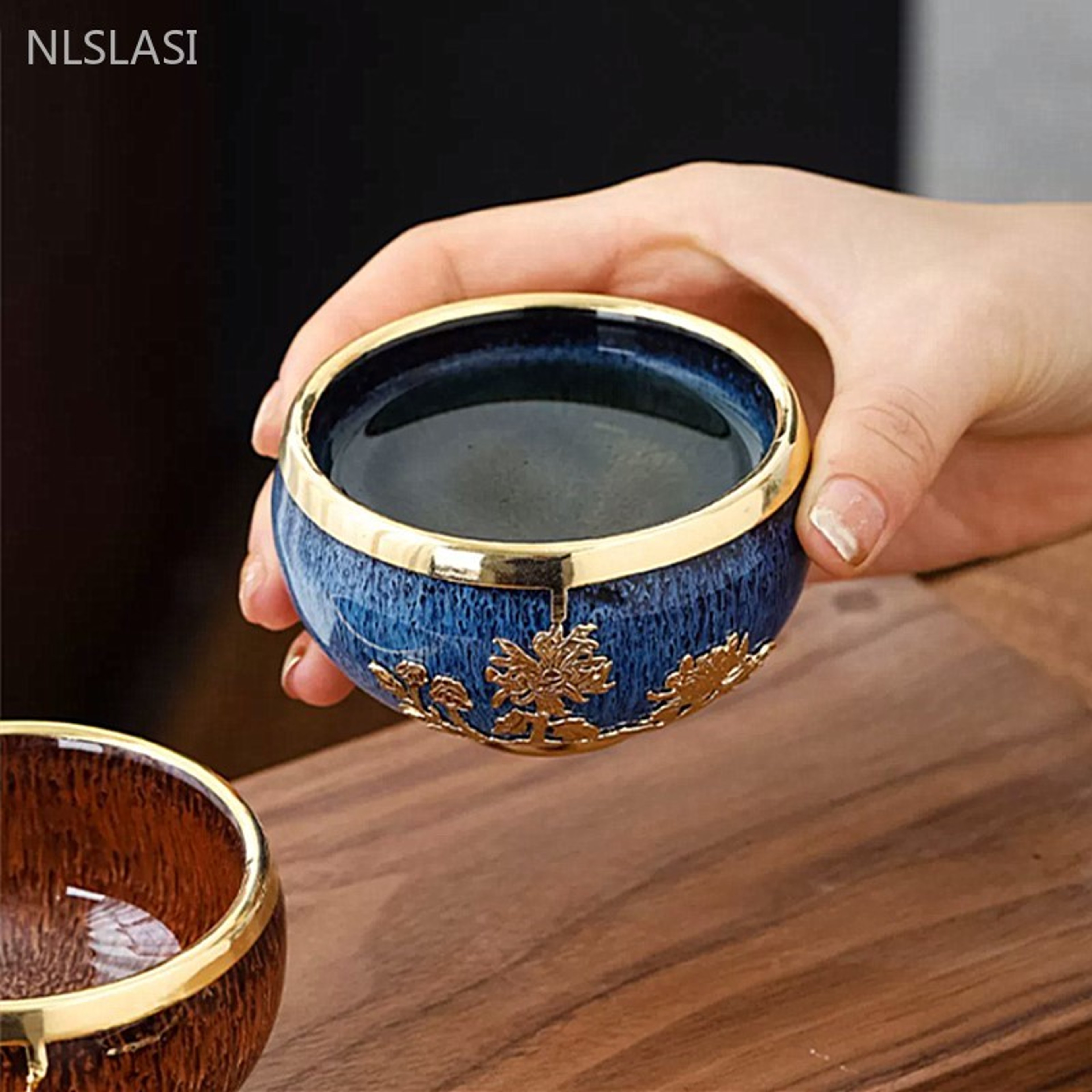 Antique Zen Ceramic Tea Cup Set High Quality Kiln Change Master Cup Exquisite Teacup Gift Box Small 4