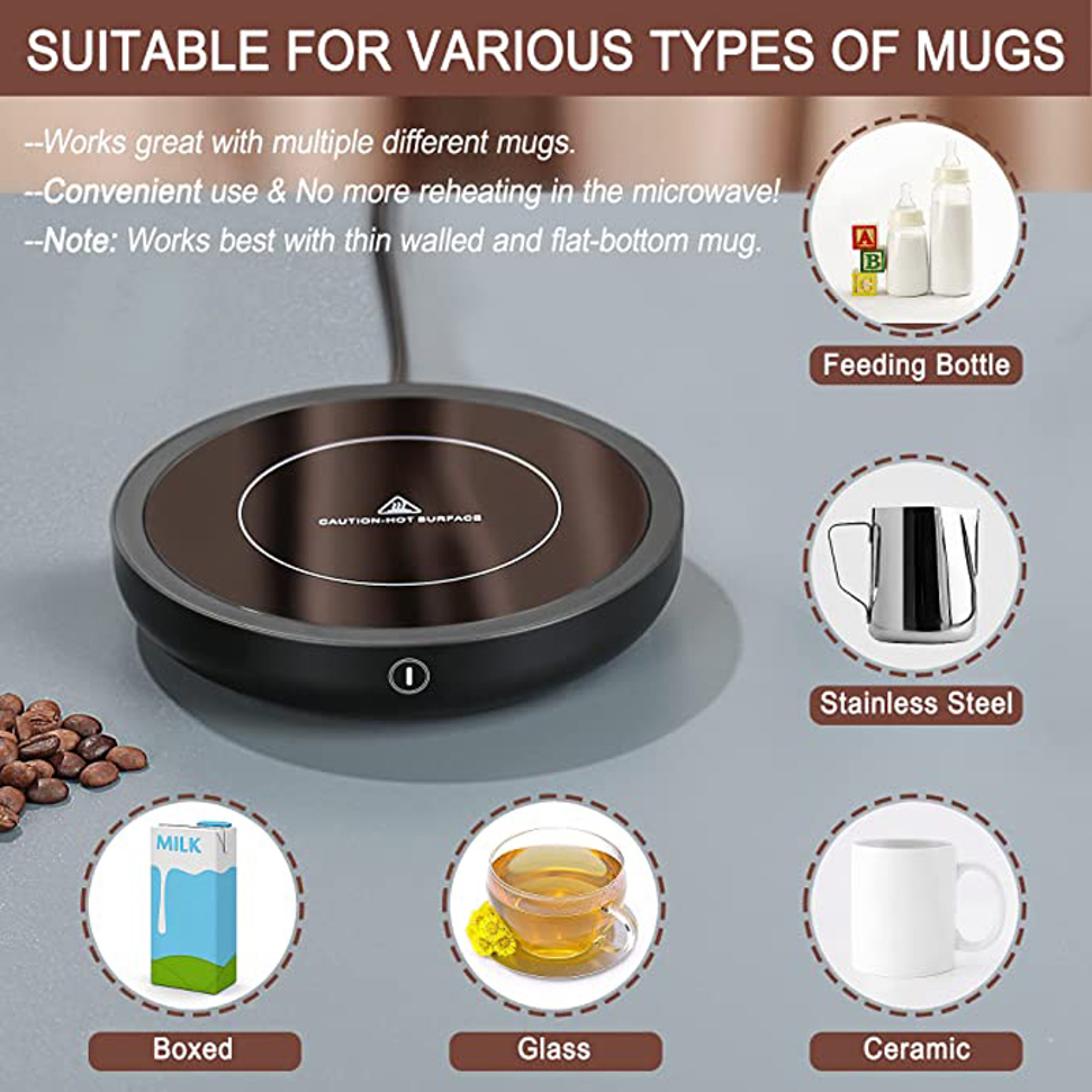 Electric Hot Plate Coffee Heater Cup Heater Coffee Mug Warmer Hot Tea Makers Heating Pad Warmer For 1
