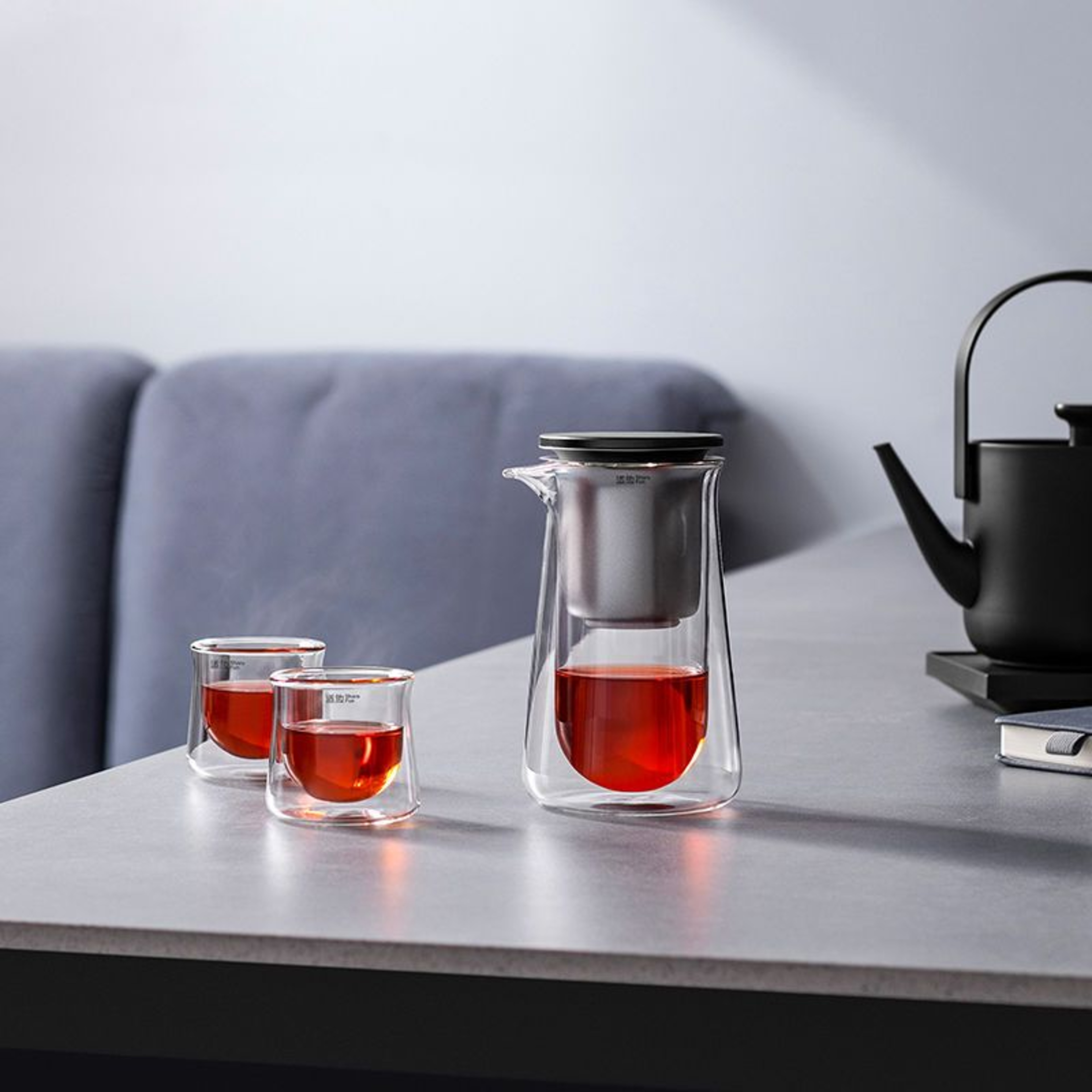 Premium Glass Teapot With Onebutton Filtration Heatresistant Antiscald Tea Brewer Magnetic Water Se 4