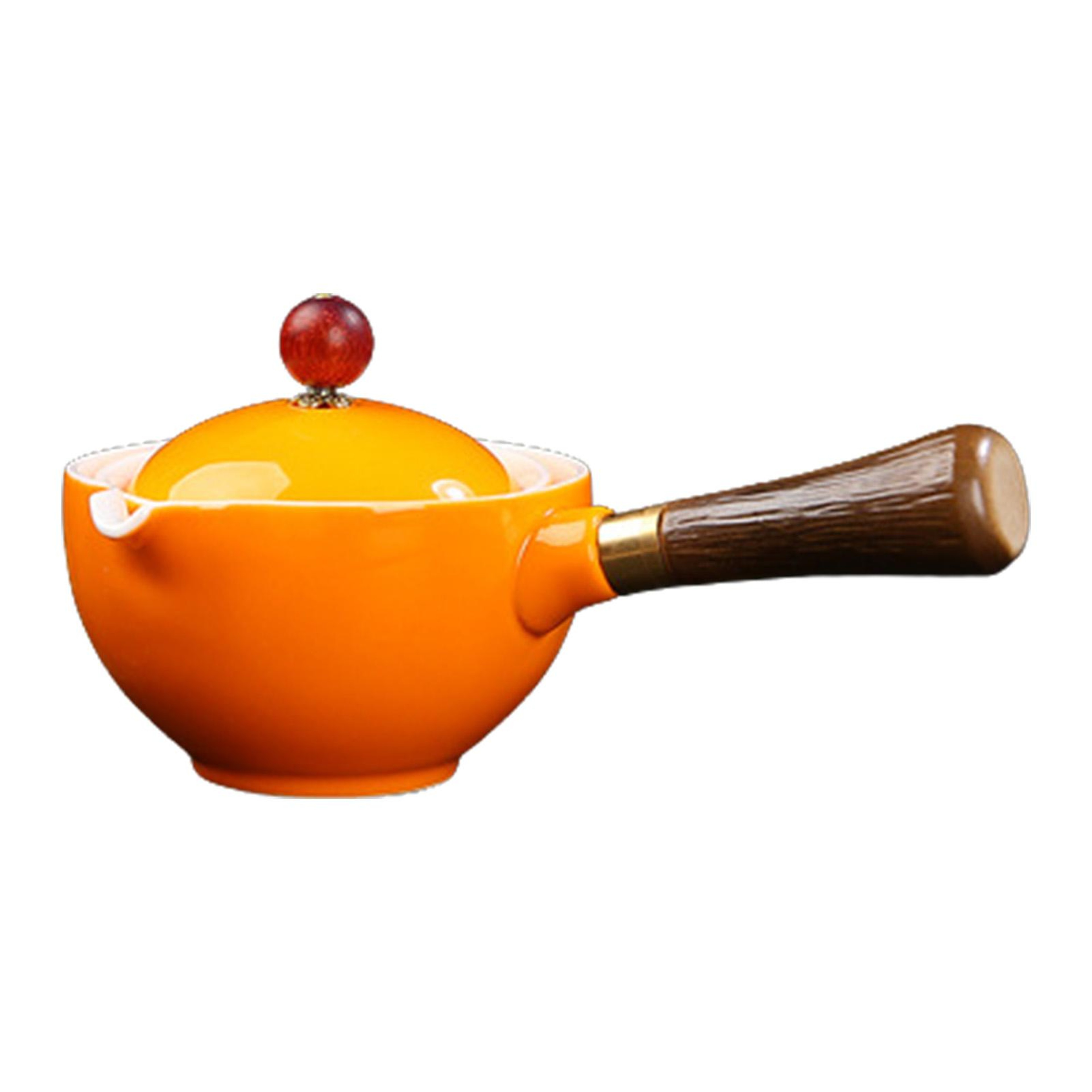Creative Home Tea Maker Automatic Rotating Teapots Ceramic Kungfu Teaware Kit Filter Side Handle Po 9