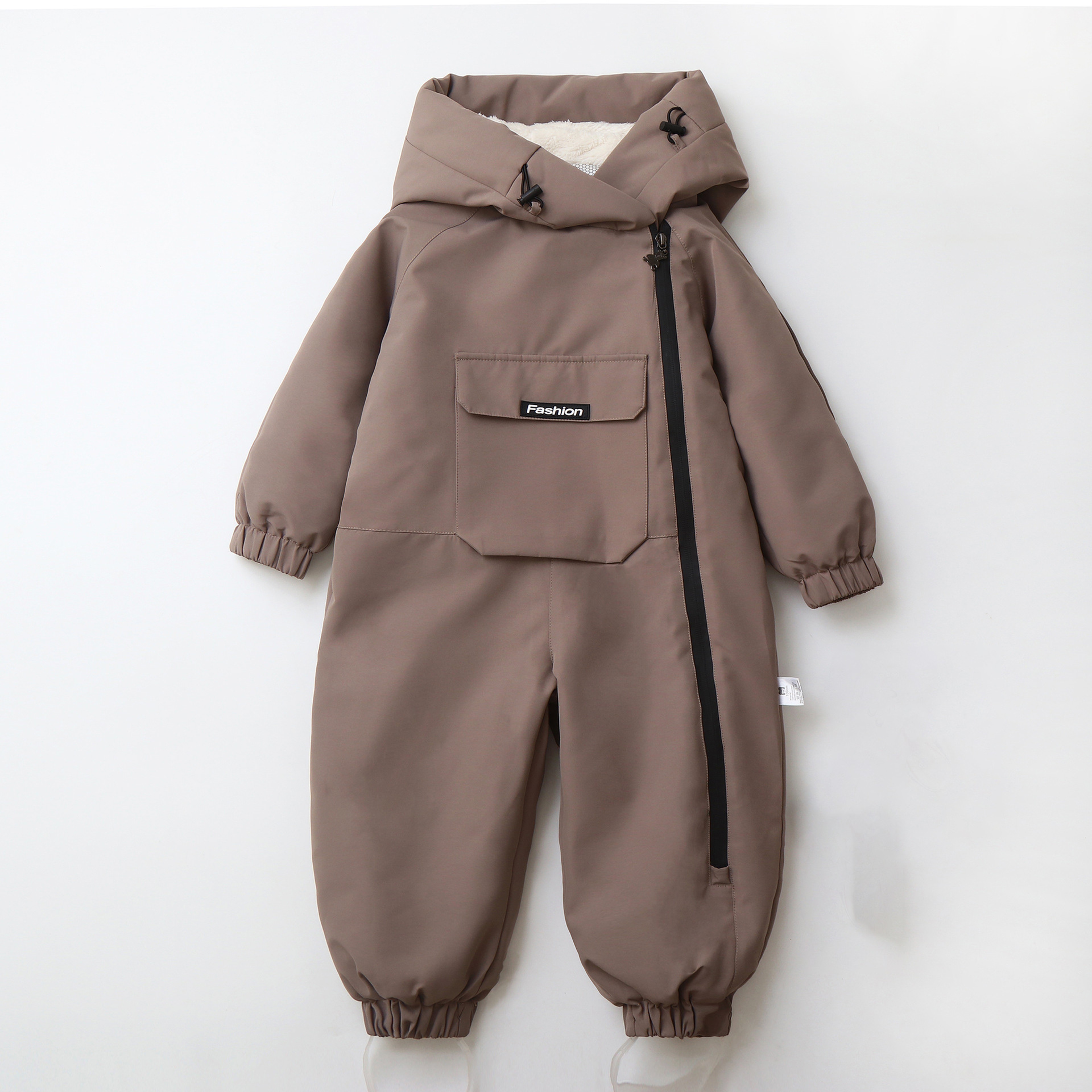 Boys Snowsuit With Warm Fur Lining Winter Baby Clothes Windy Proof Ski Rompers For Kids Girls Jumps 6