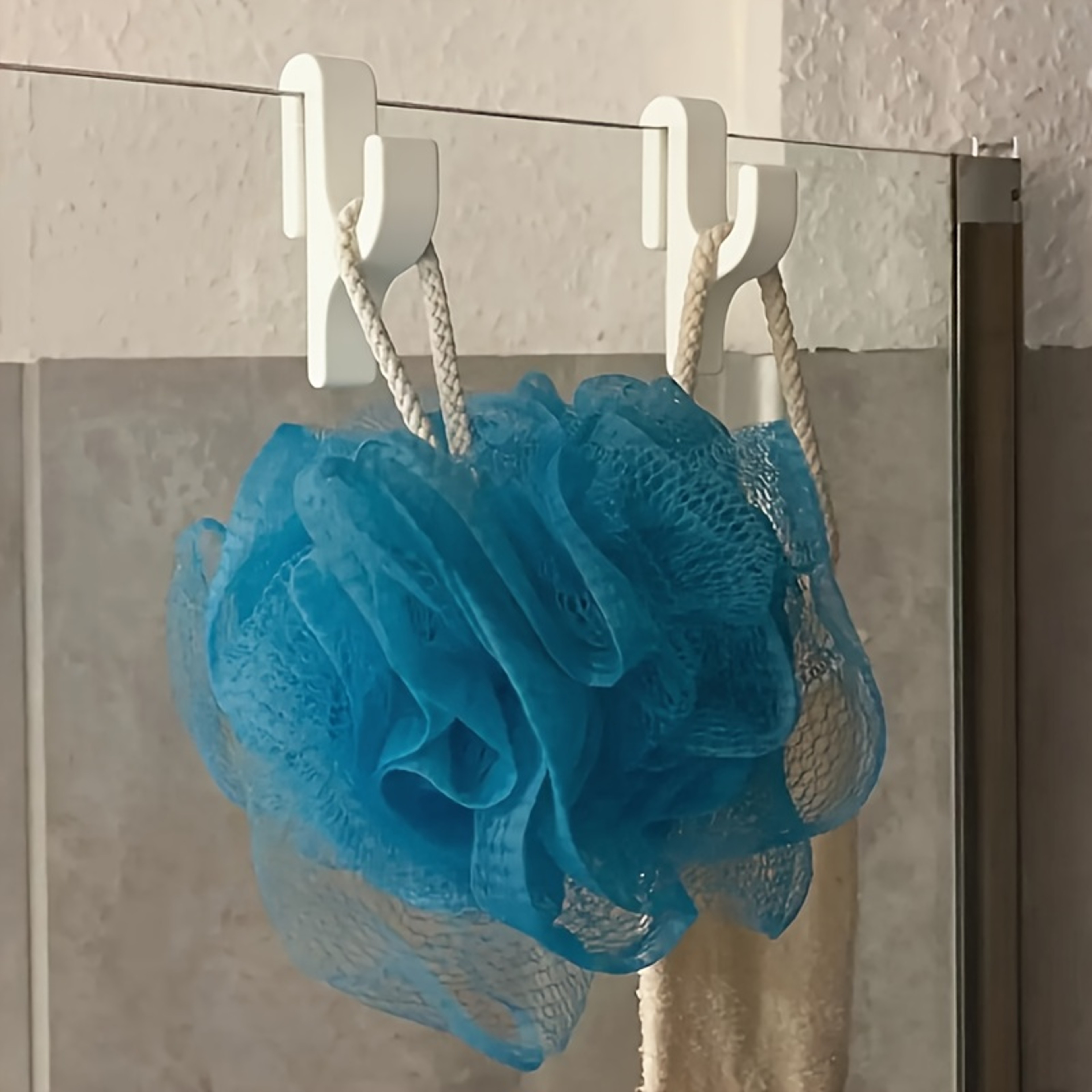 3D Shower Door Towel Hook for Clothes, Glass Doors Bathroom Hanger, Towel Bathrobes Laundry, Dormitory Apartment Storage – view 4