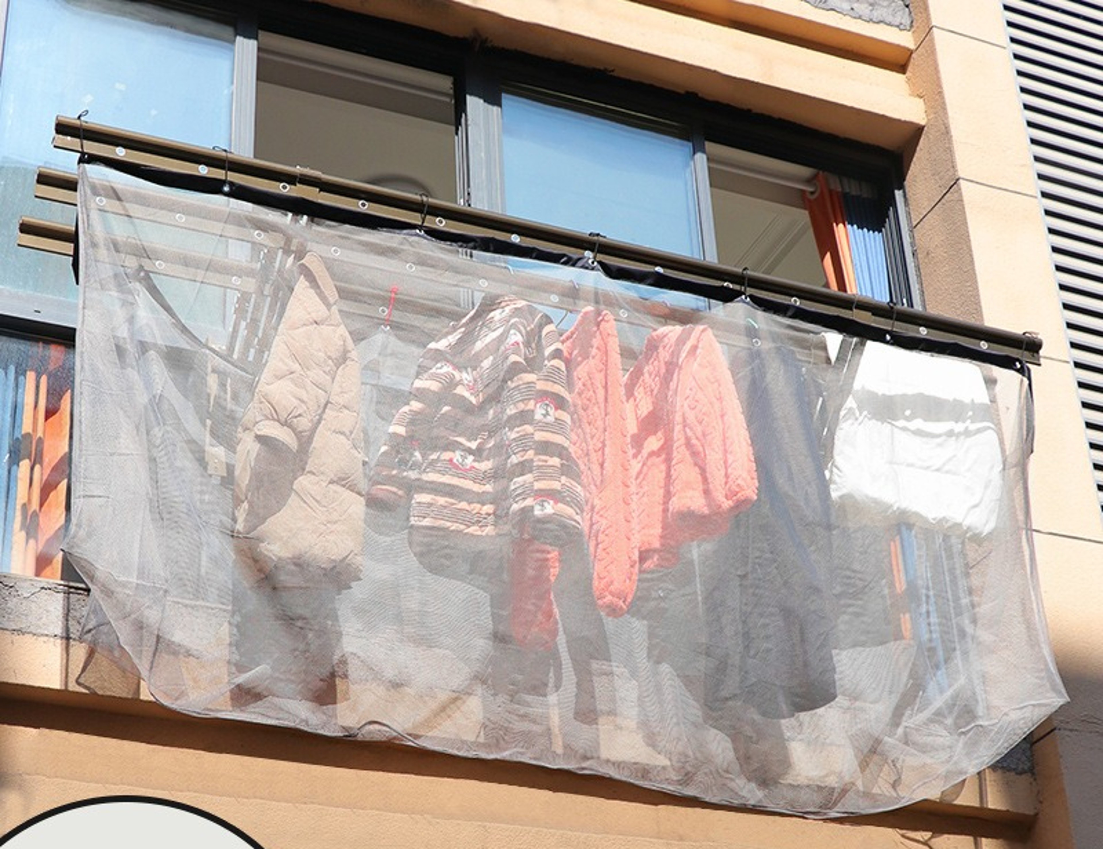 Antidrop Mesh Cover For Clothes Outdoor Highrise Balcony Telescopic Drying Pocket Household Clothes