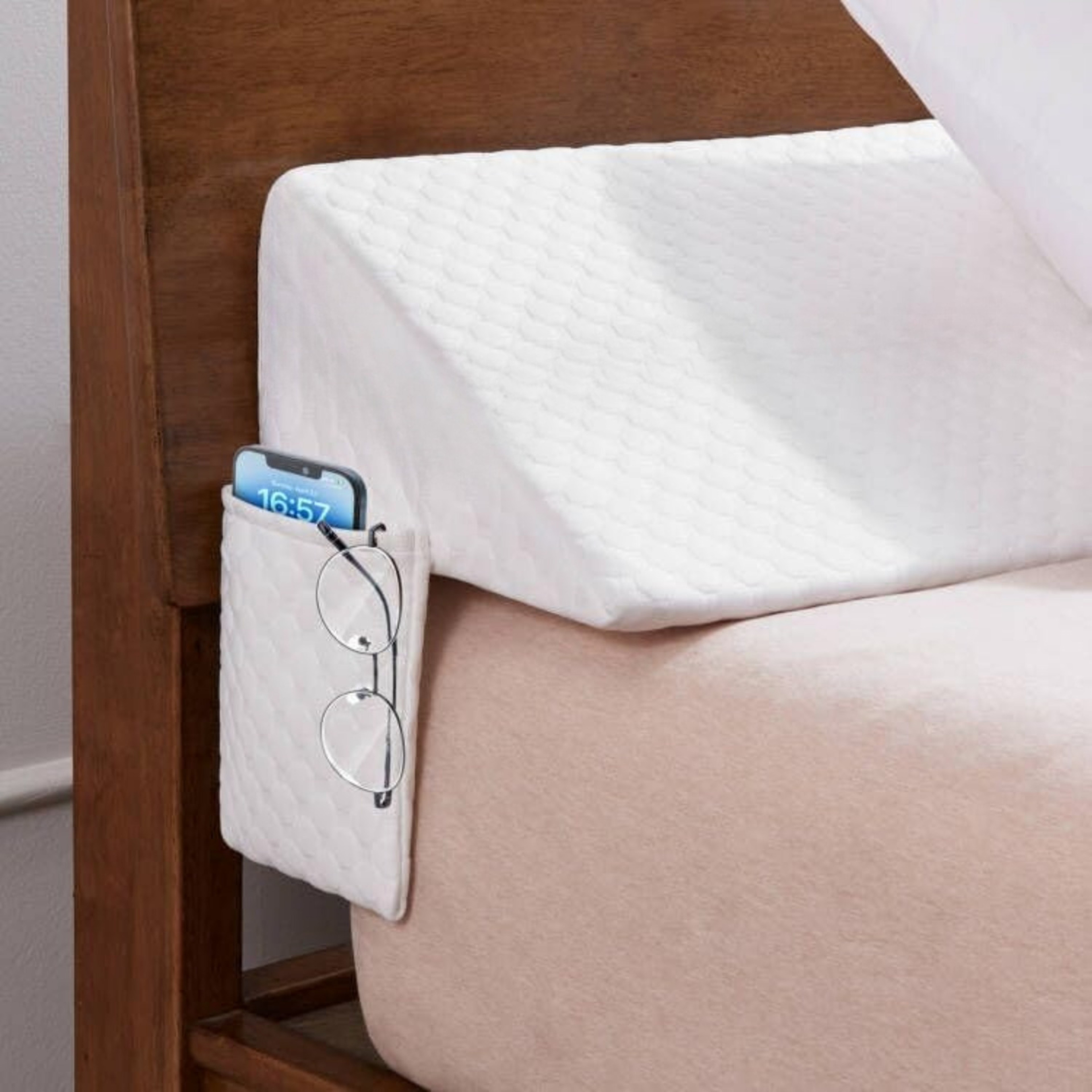 Comfortable Bed Wedge Pillow  Removable Cover Backrest Support Sleep Headboard Filler For Bedroom C 1