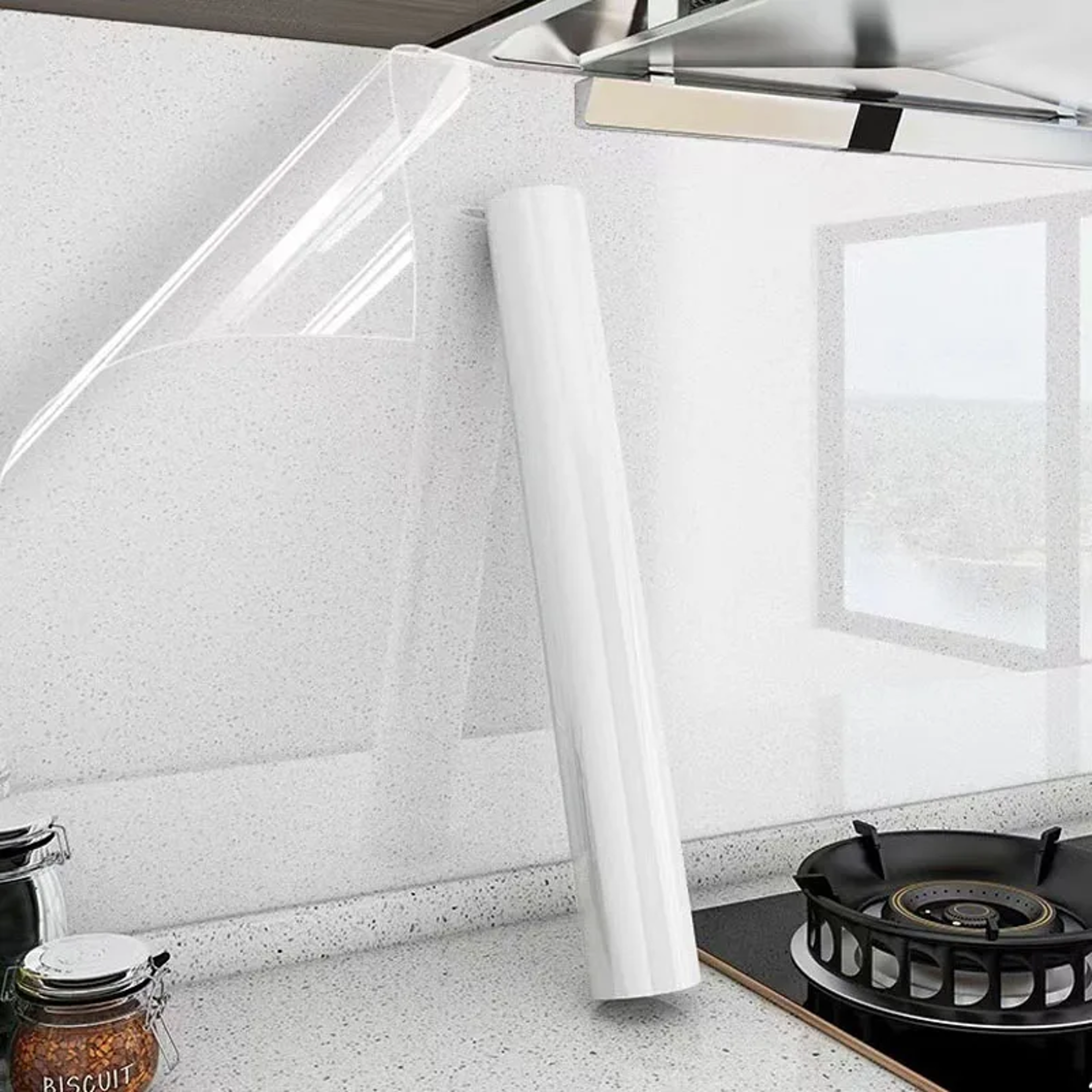 Transparent Waterproof and Oil-Proof Static Wallpaper, Kitchen Stove Anti-Fouling Sticker, High Temperature Resistant – view 7