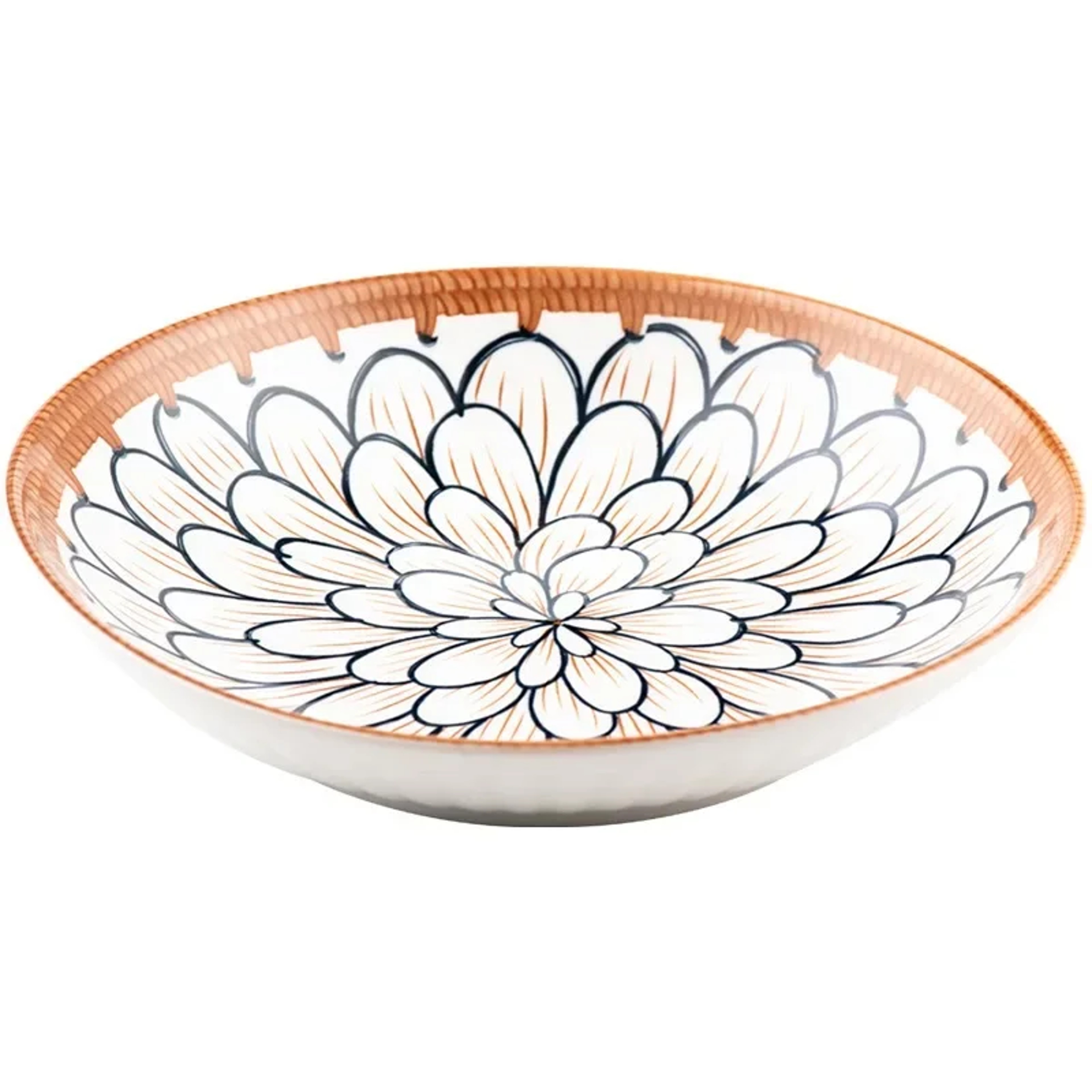HandPainted Japanese Ceramic Bowl Set Kitchen Noodle Tableware Set Microwave Safe Gift Box Set For  4