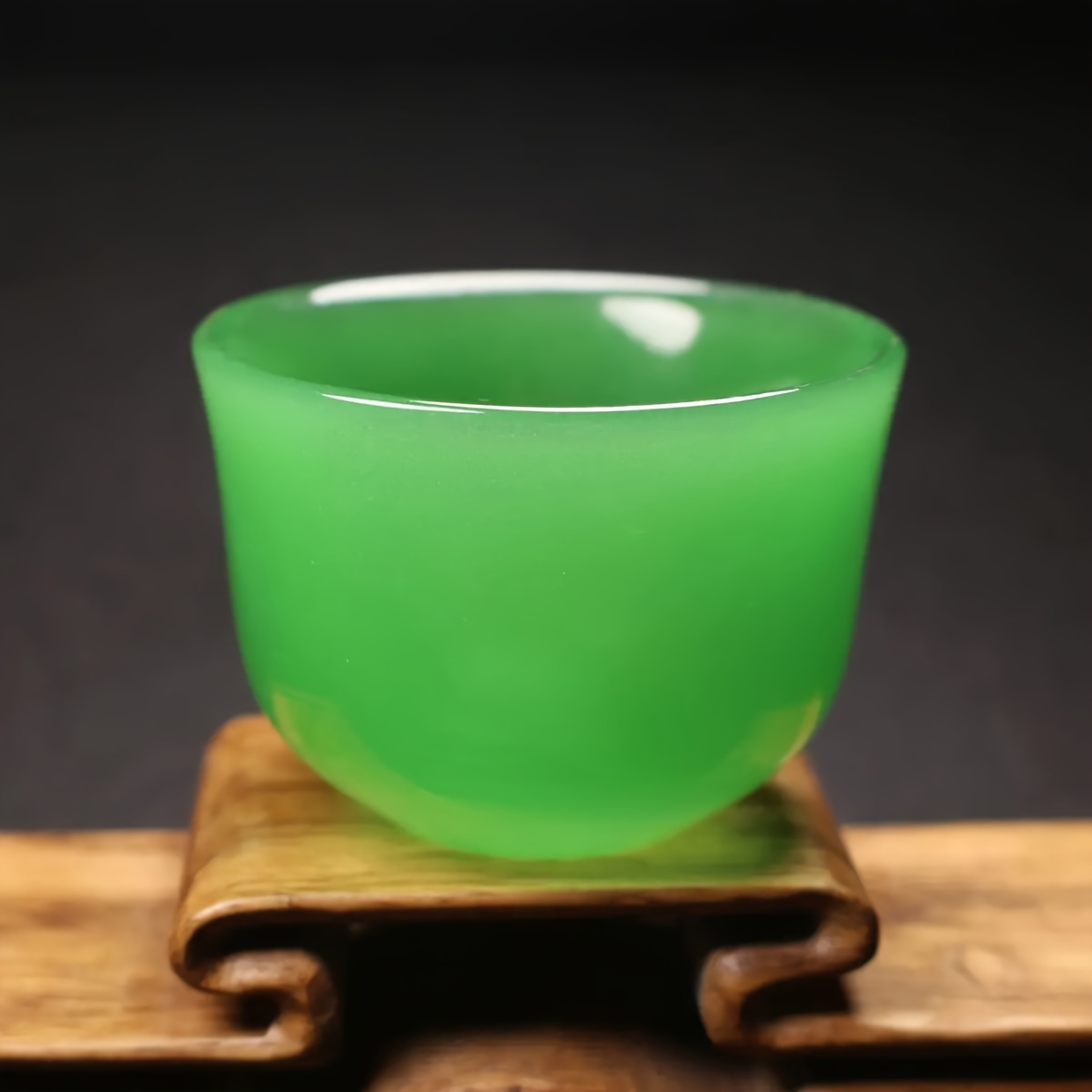 Health High End Jade Tea Cup Kung Fu Tea Set Jade Single Master Cup Set Jade Water Cup Wine Glass B