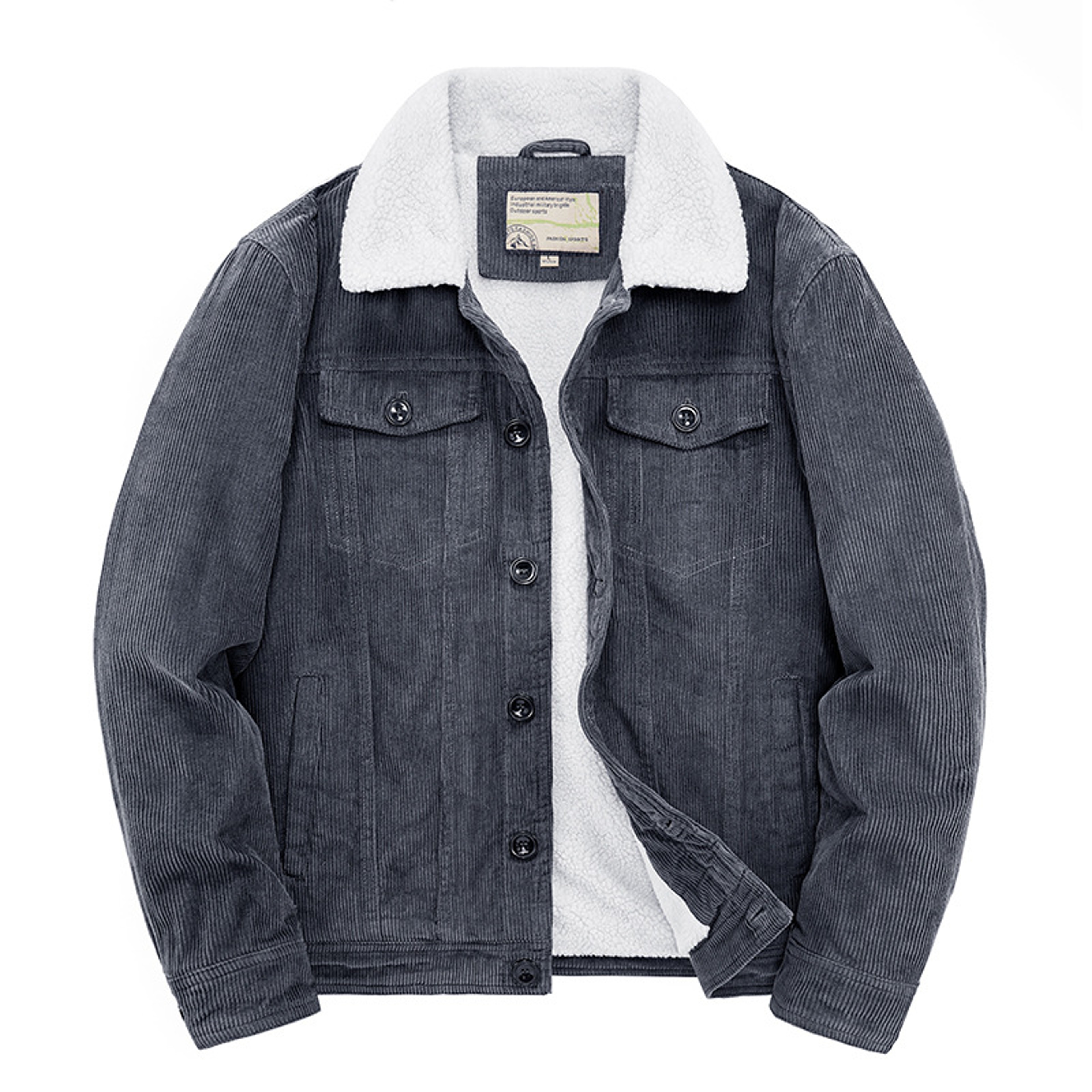 Winter Mens Casual Windbreaker Male Cotton Jackets Padded Warm Loose Parka Coat Corduroy Short Jack 0