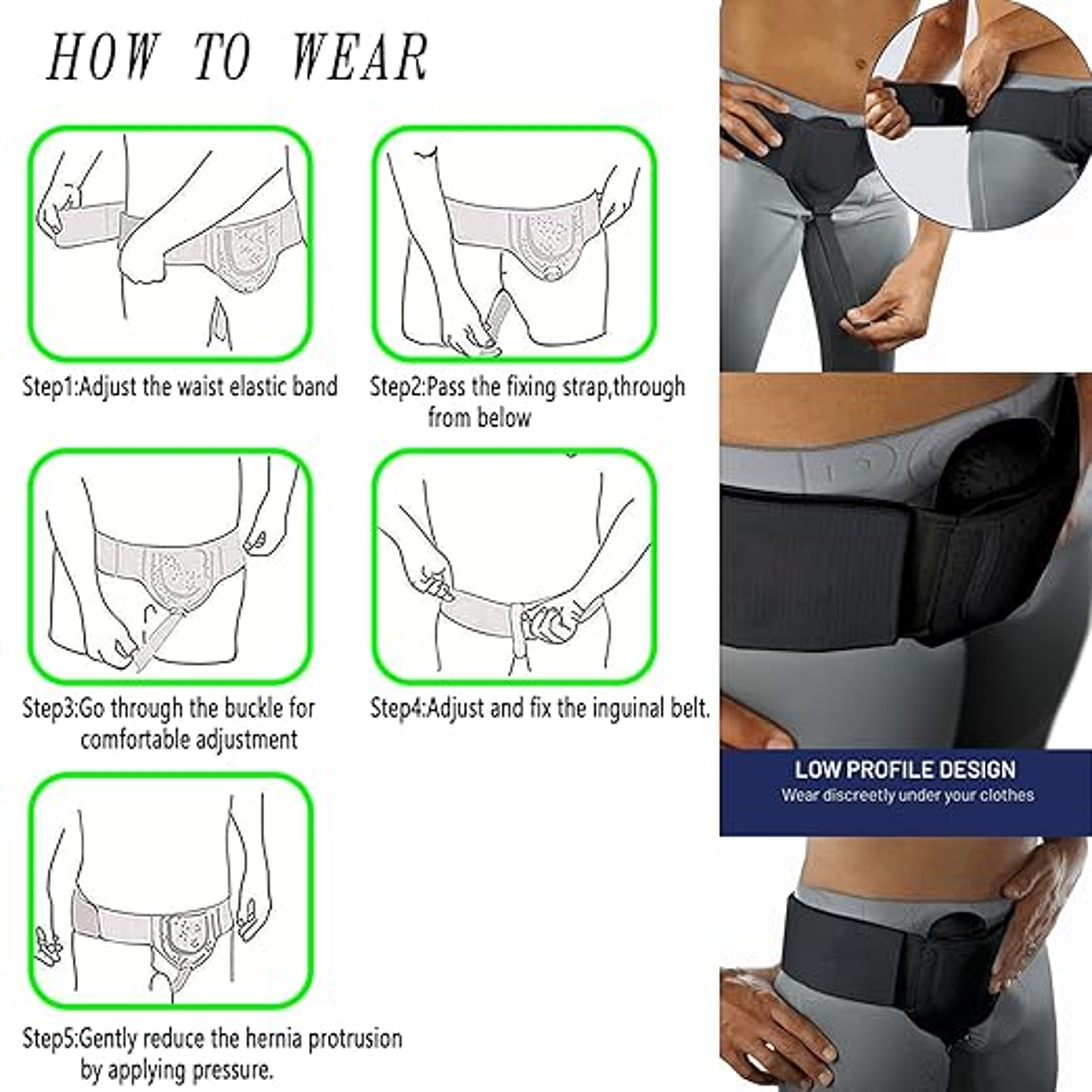 Adjustable Groin Support Belt With Detachable Compression Pads For Men  Women PrePostSurgical Prote 4