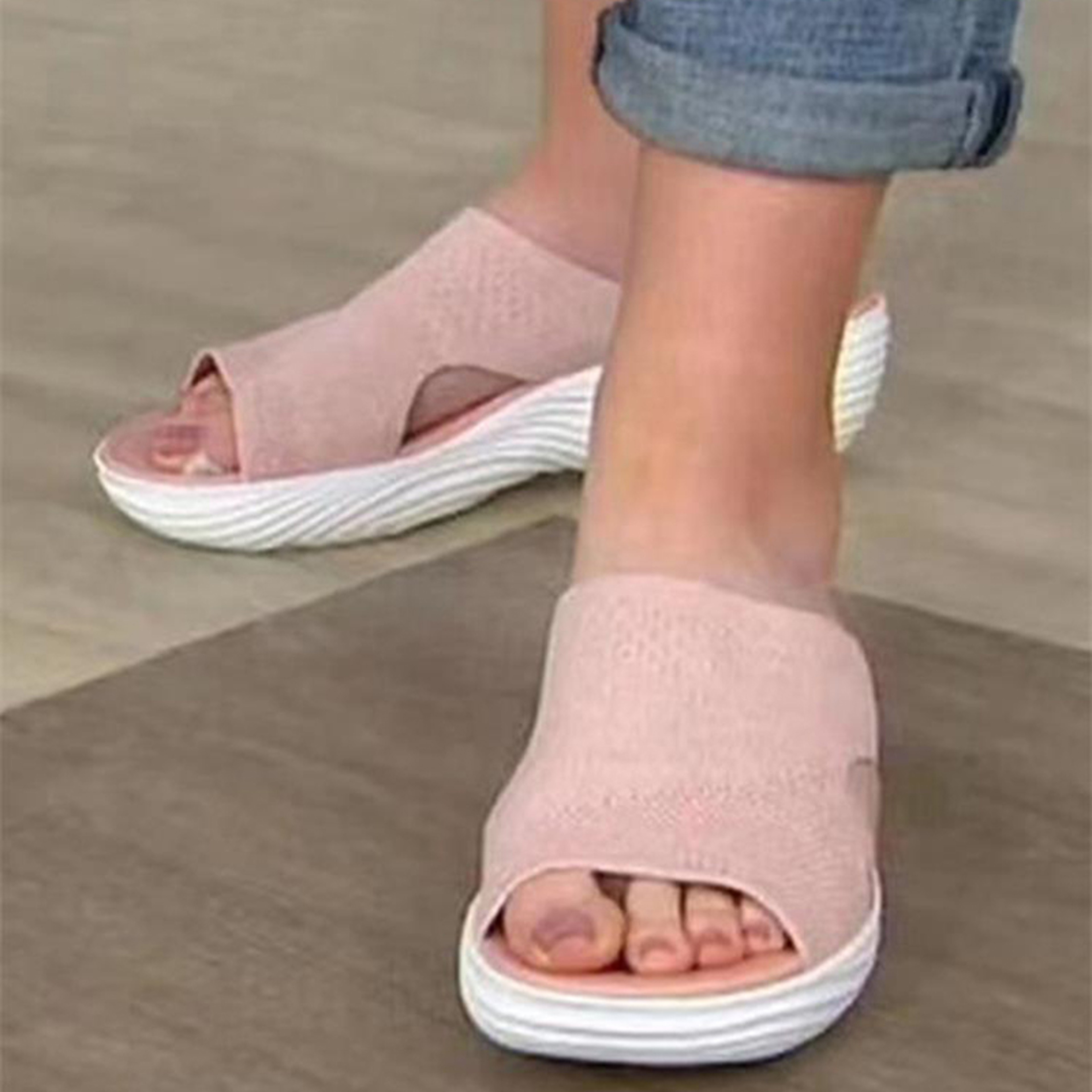 Women Shoes Sandals Summer Party Ladies Shoes Slides Wedge Sandals Plus Size Footwear Comfortable W 2