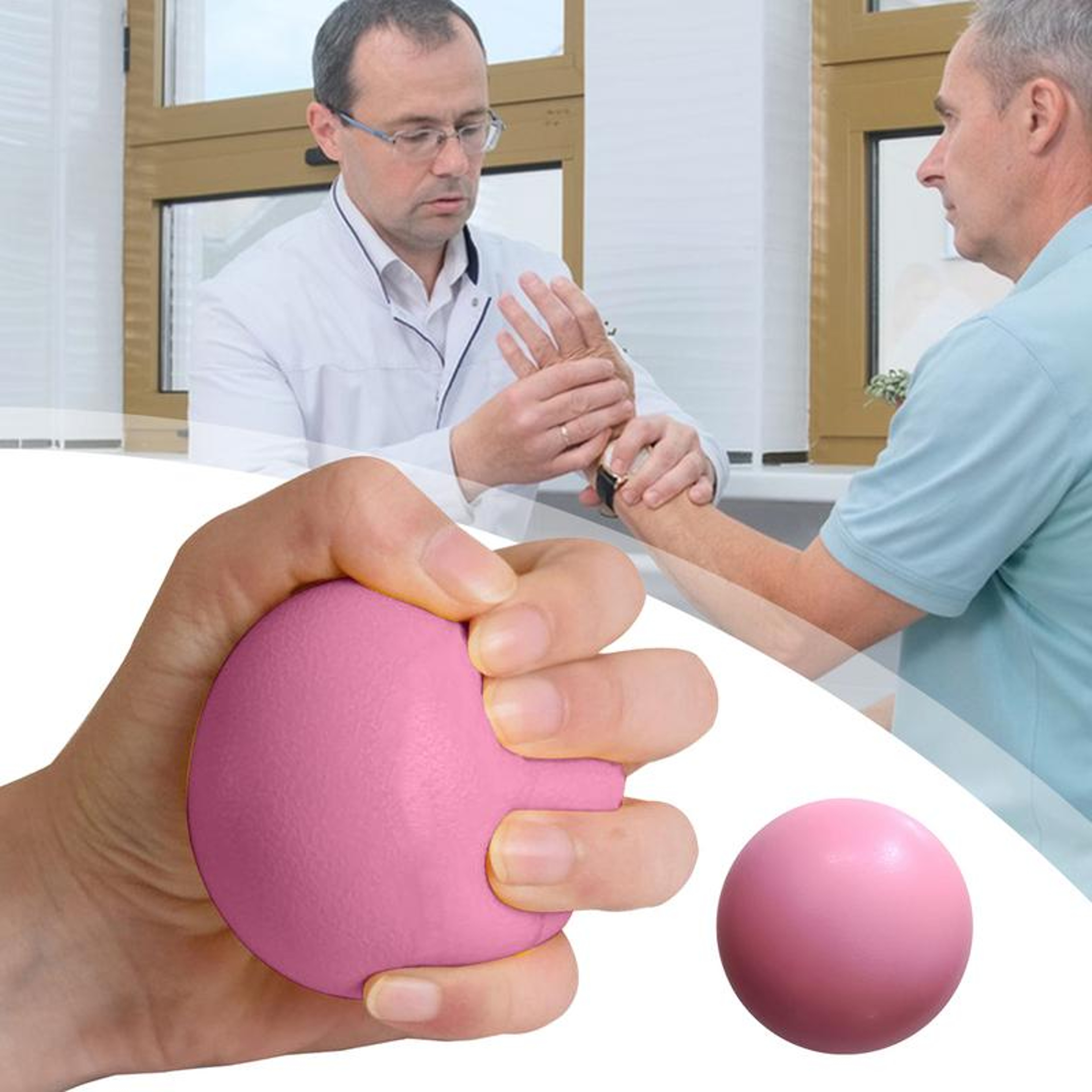Hand Grip Strength Trainer Elastic Finger Grip Squeeze Ball Stress Relief Trainer For Hand And Fing 0