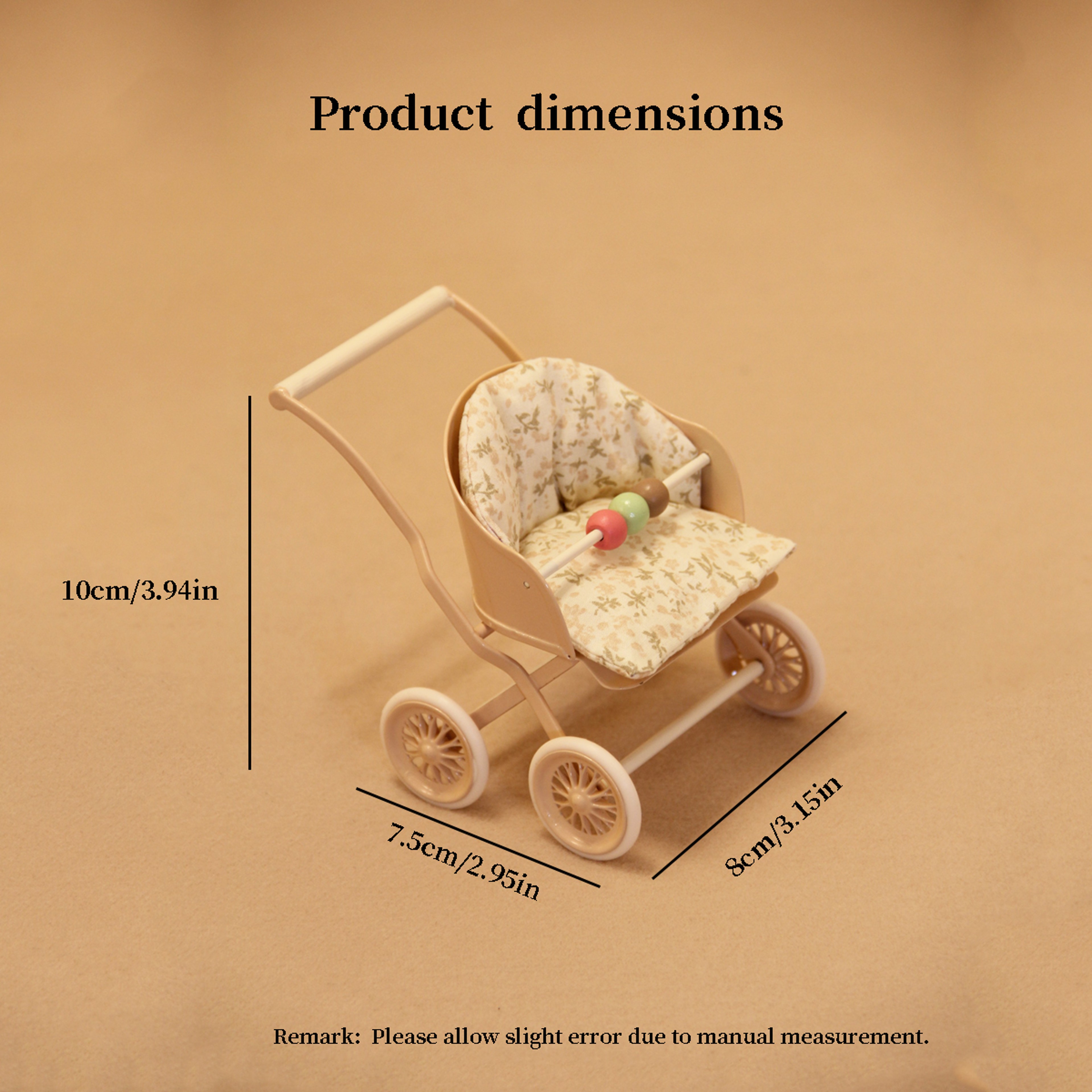 Miniature Metal Trolley Retro Dollhouse Furniture Cart – view 2