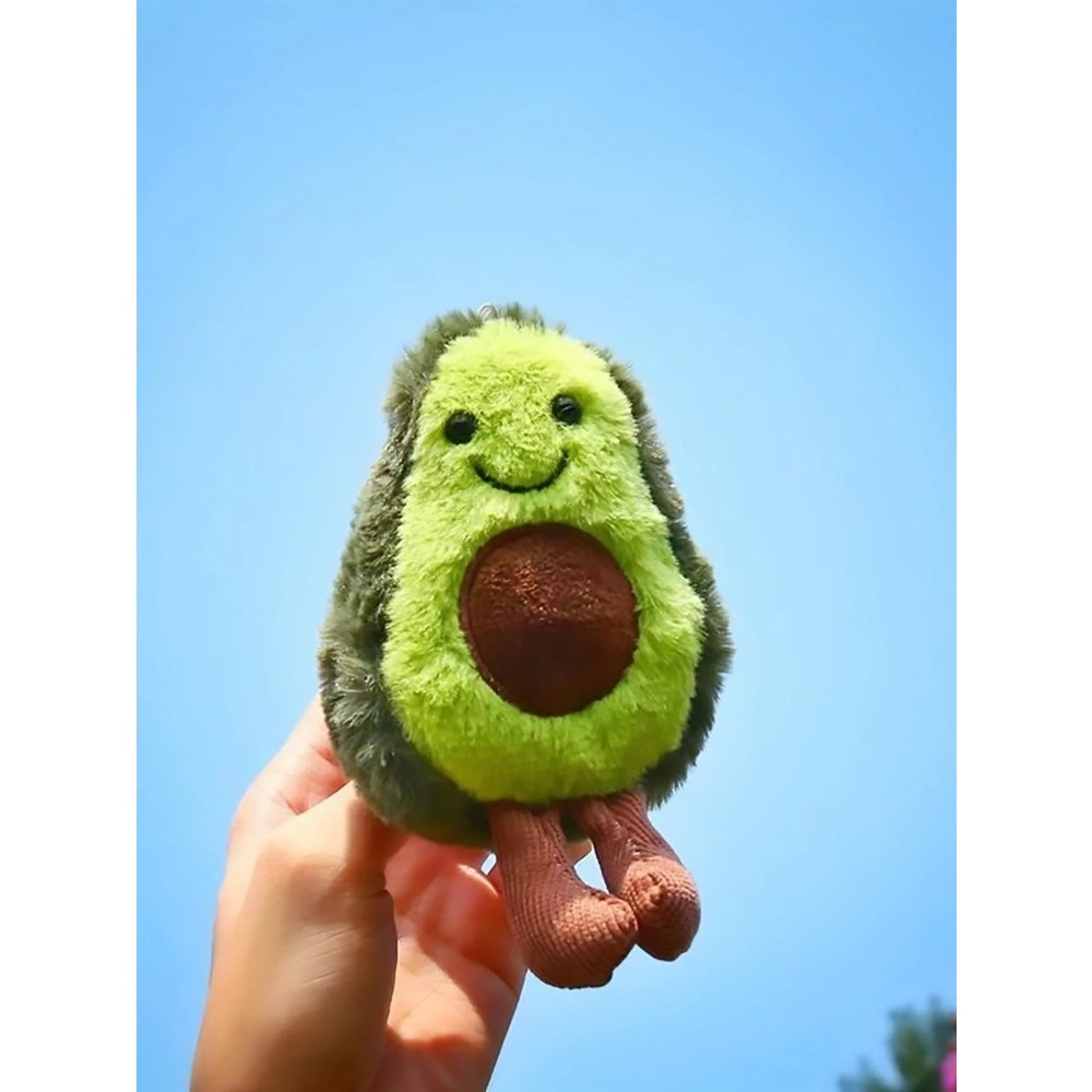 Avocado Plush Pet Toy with Hanging Chain for Cats and Small to Medium Dogs – view 3