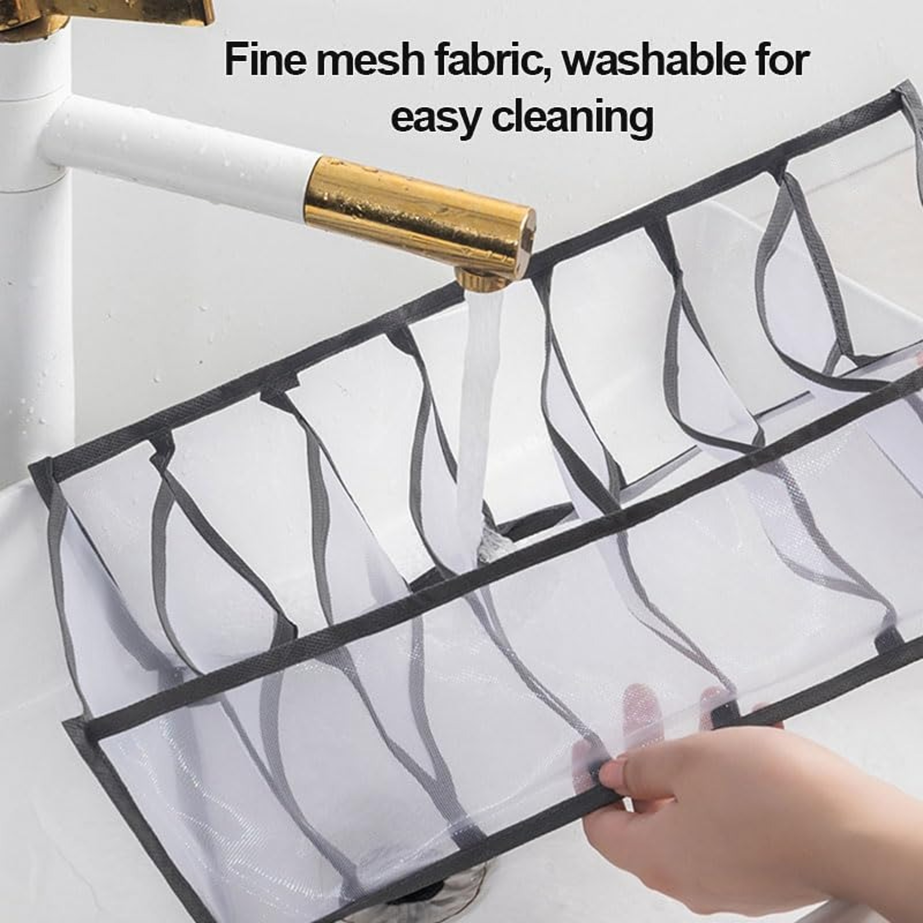 Foldable Underwear Drawer Organizer Polyester Storage Box For Bras Socks And Clothes 5