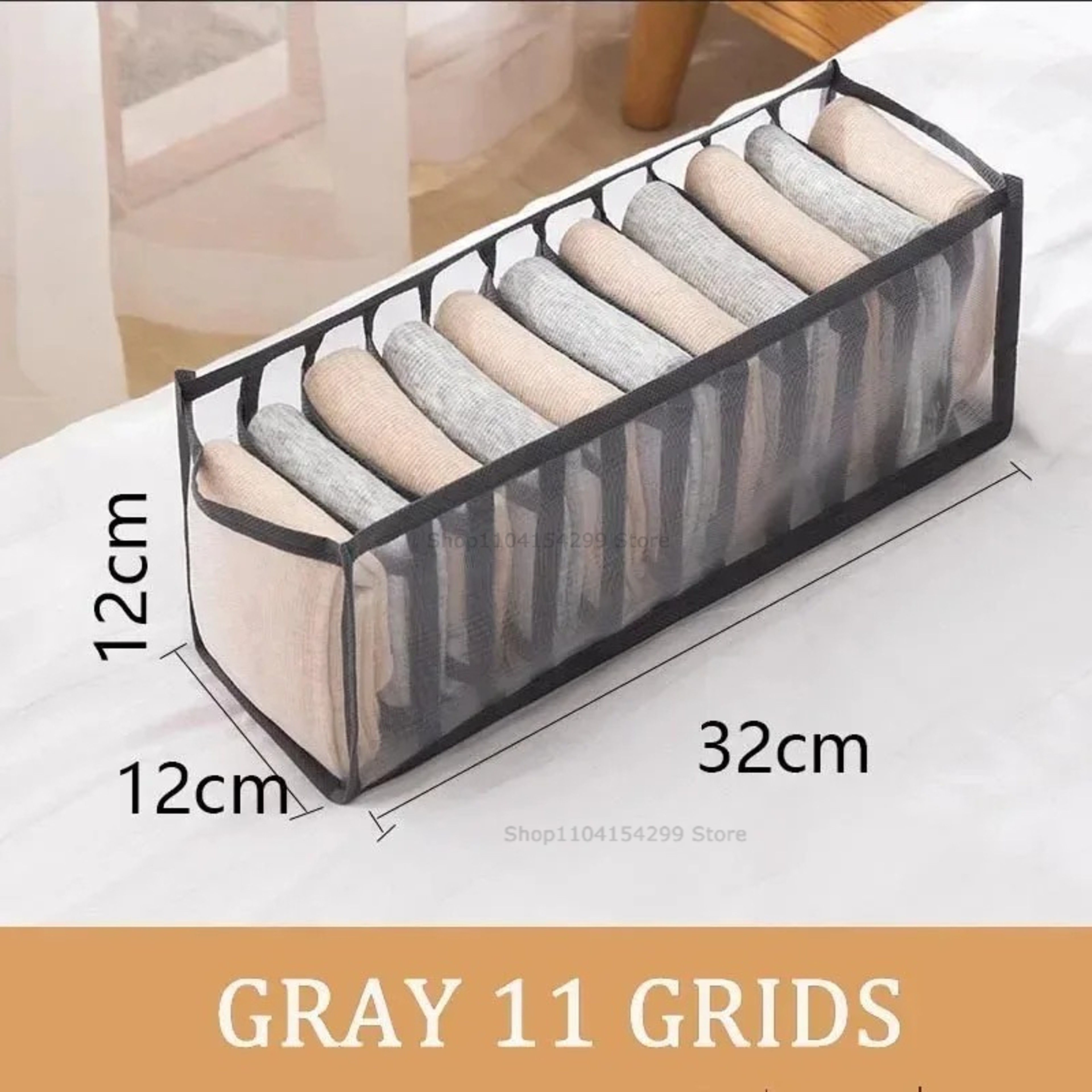 Foldable Underwear Drawer Organizer Polyester Storage Box For Bras Socks And Clothes 11