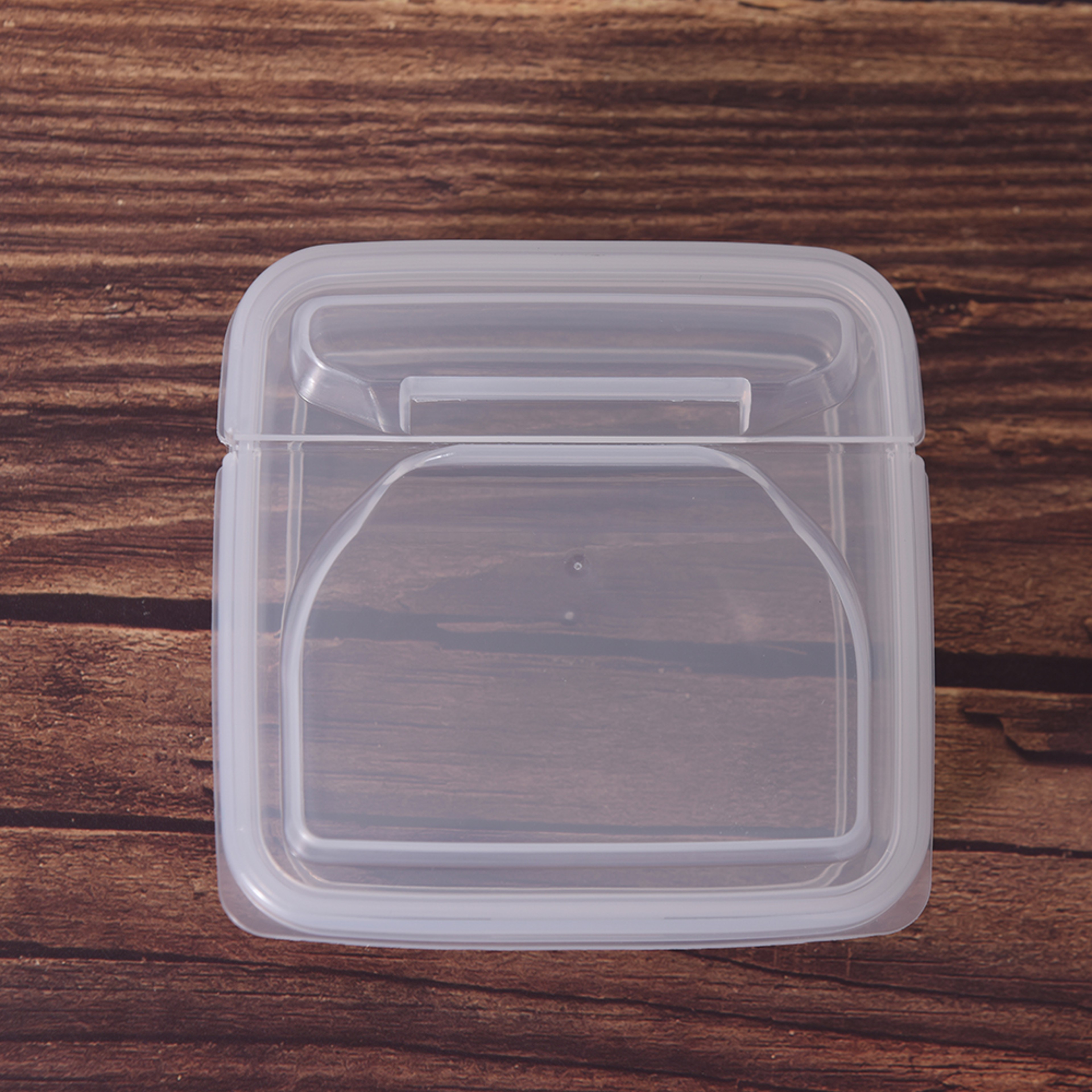 Transparent Square PP Plastic Flip Storage Box For Jewelry And Small Items 6