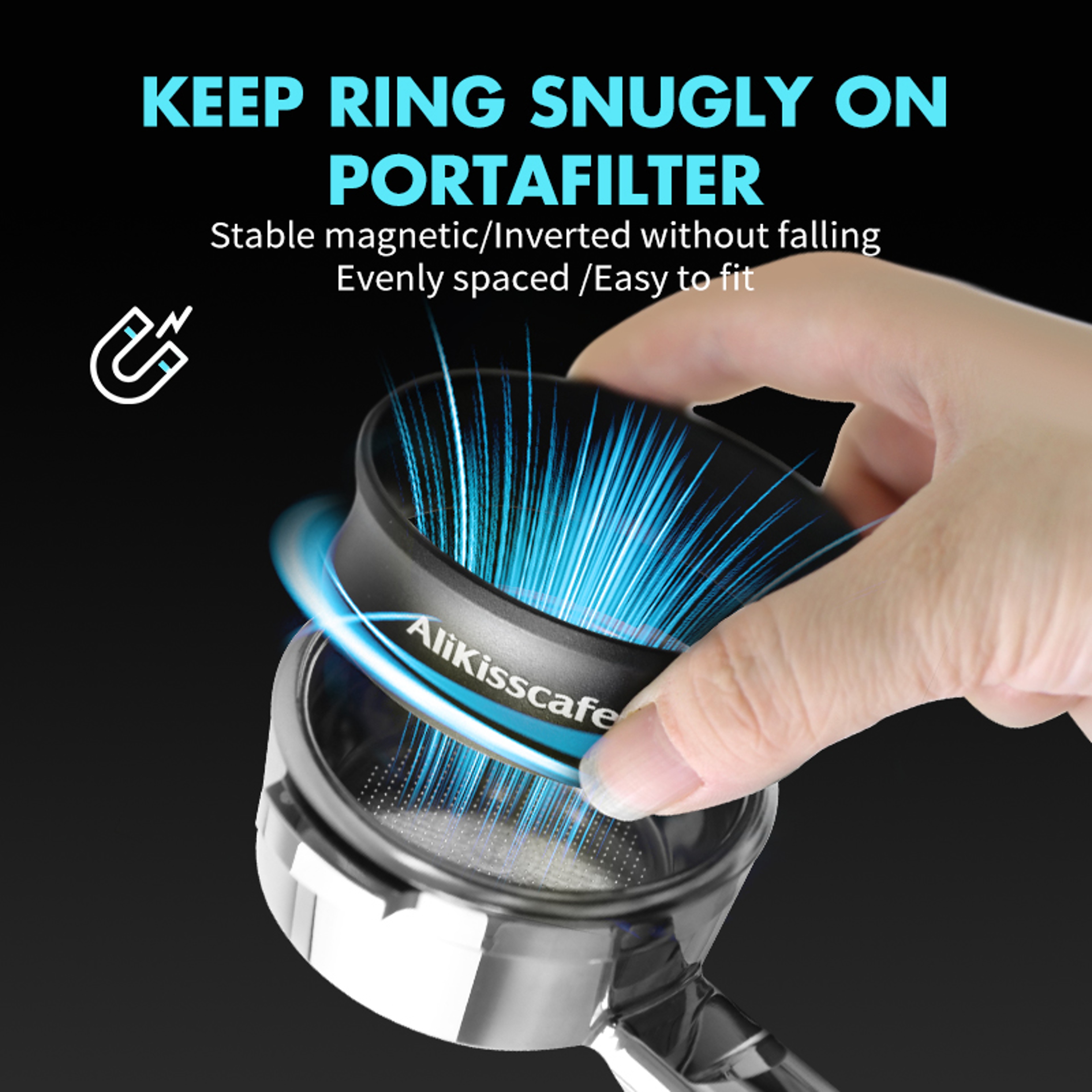 Magnetic Espresso Dosing Ring Funnel Stainless Steel Coffee Portafilter Accessory 1