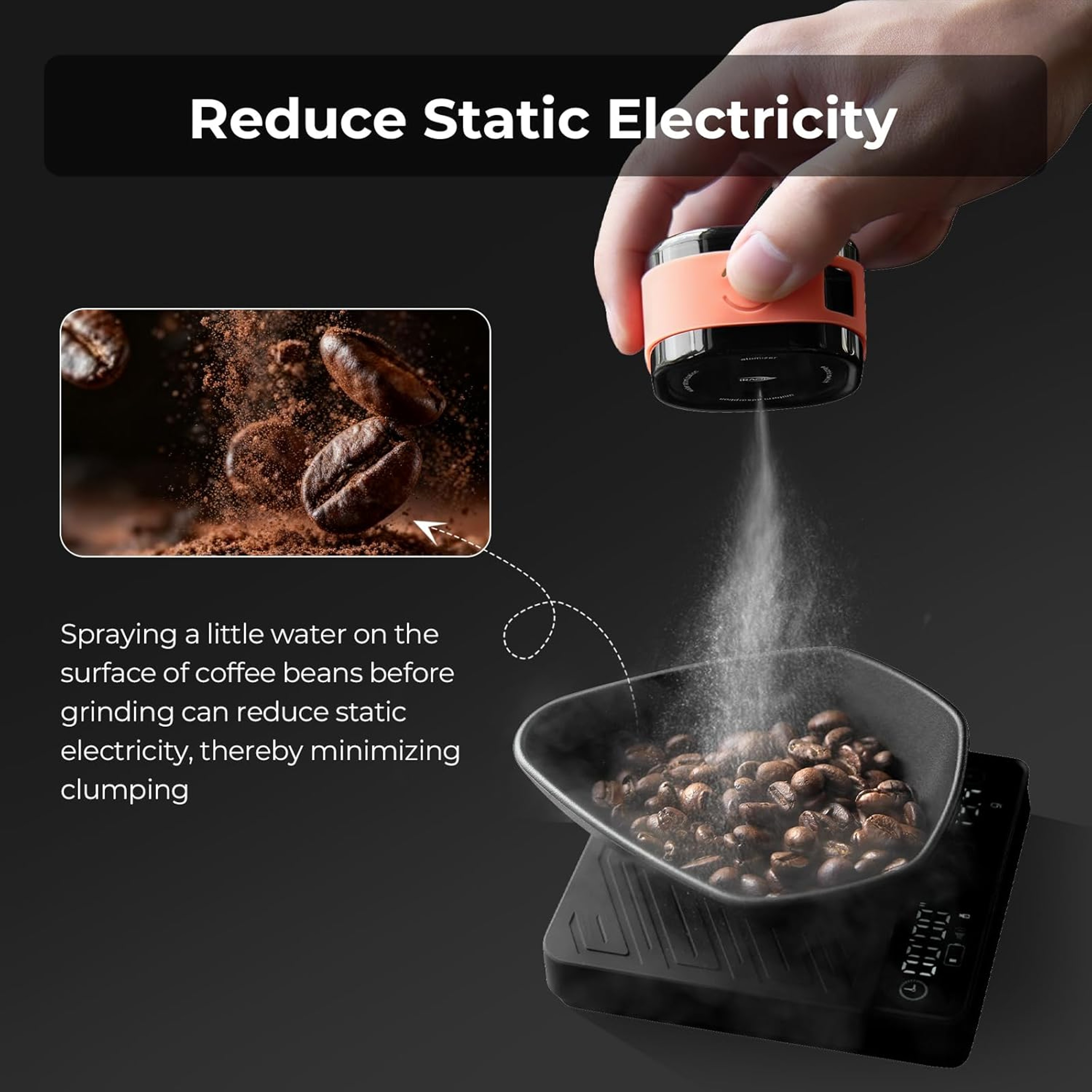 Automatic Anti Static Coffee Bean Atomizer Spray Bottle 3