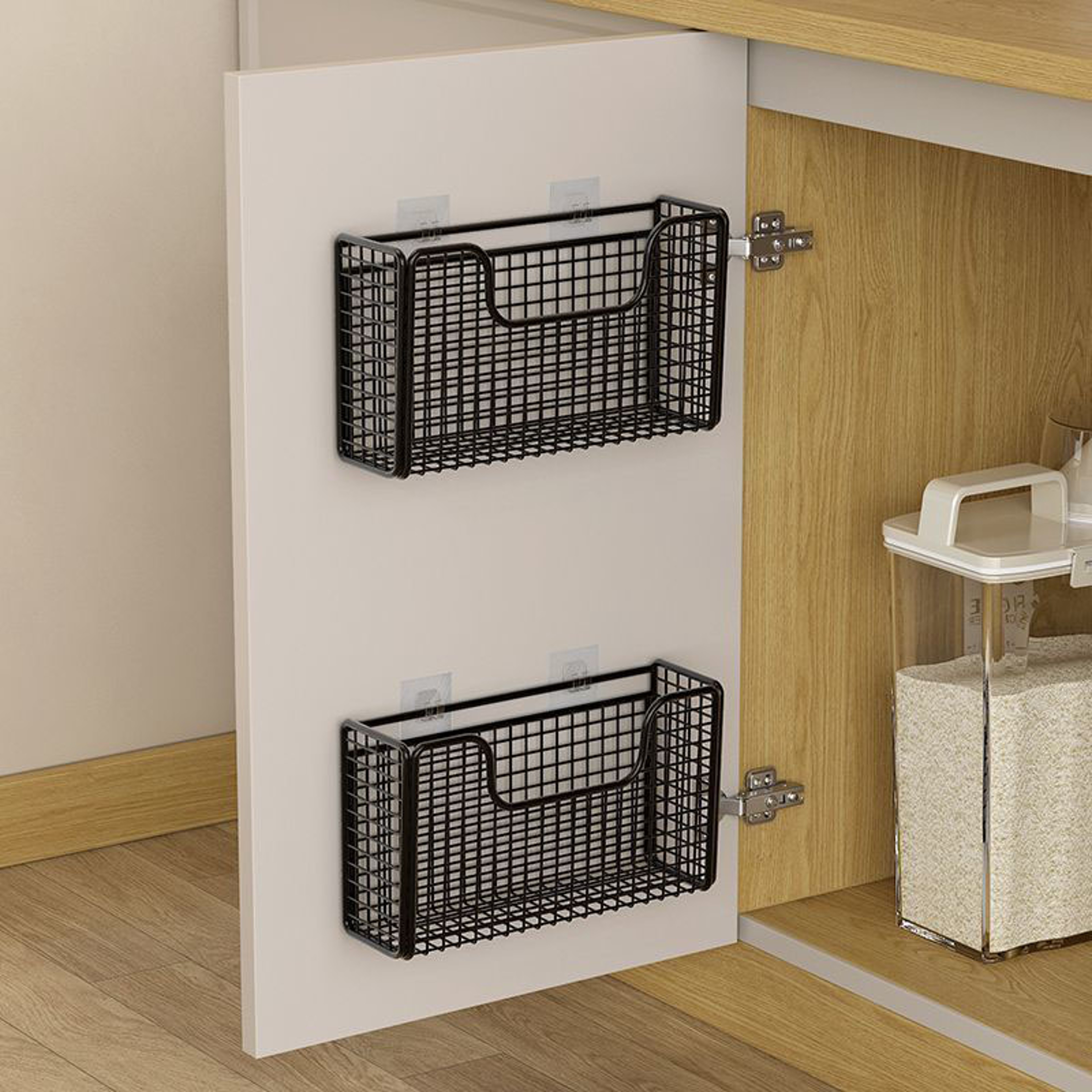 Wall Mounted Metal Cabinet Door Storage Rack For Kitchen And Bathroom 0