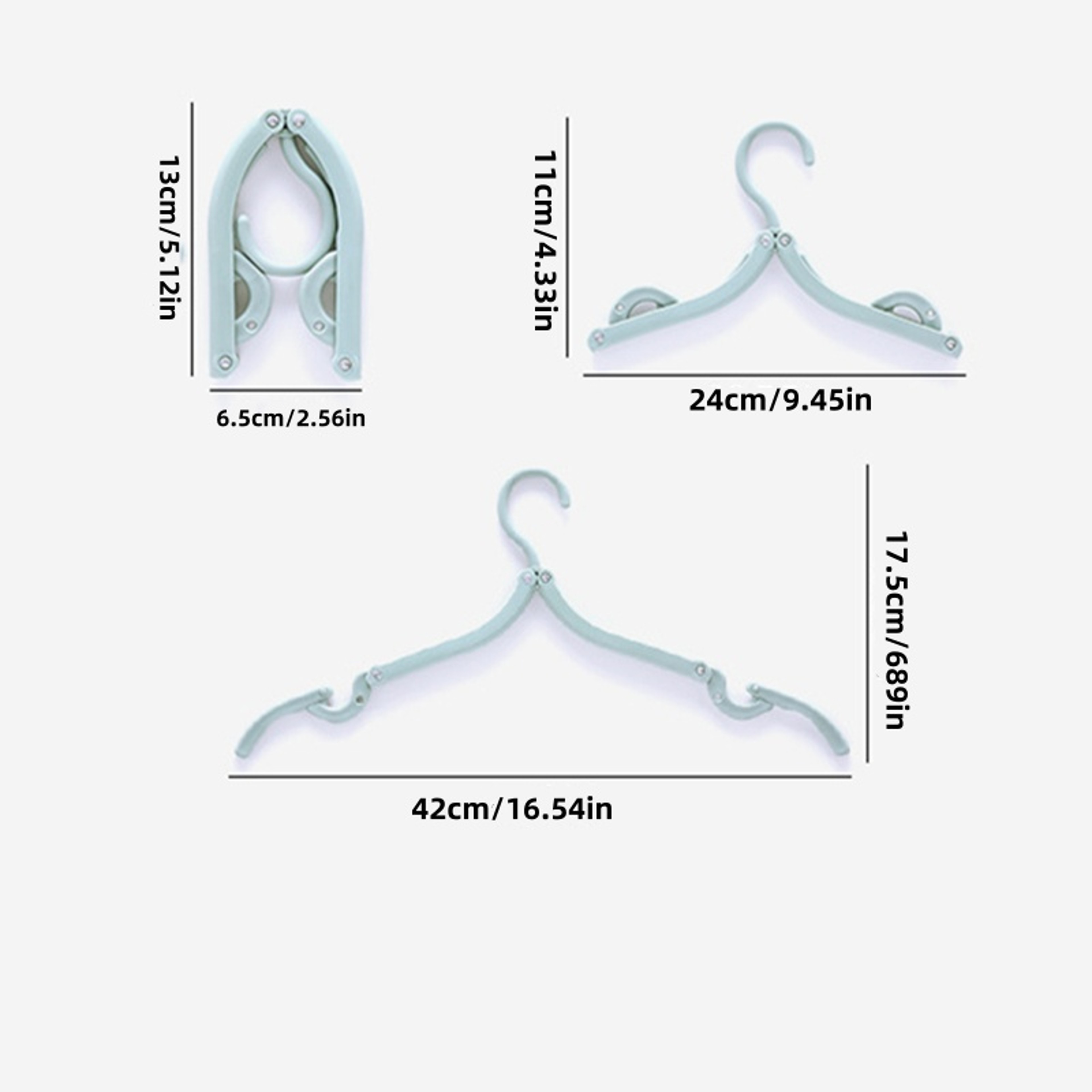 Foldable Travel Clothes Hangers Portable Plastic Hangers for Home and Business Trips – view 2