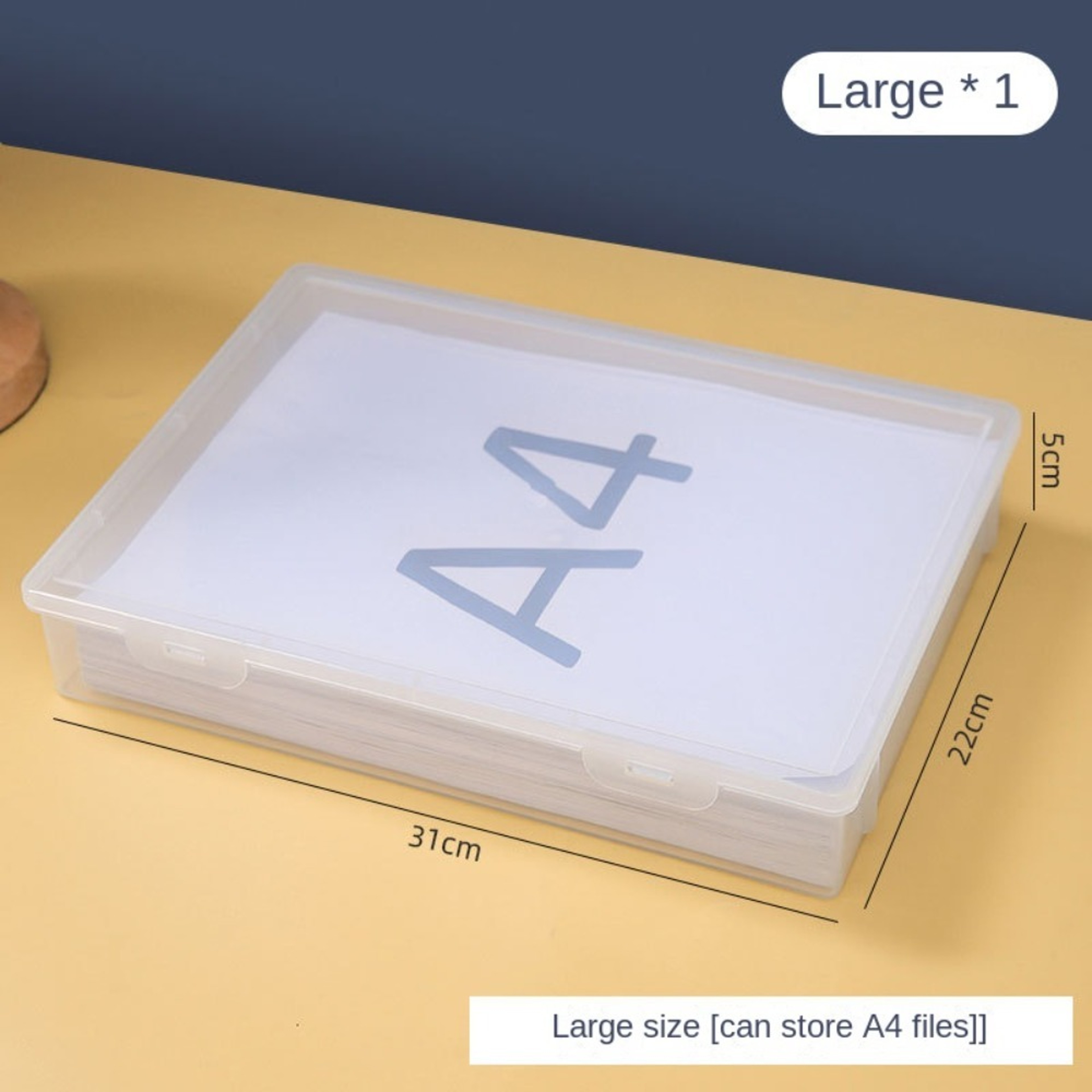 Clear Plastic Document Organizer Box For Paper Storage 8