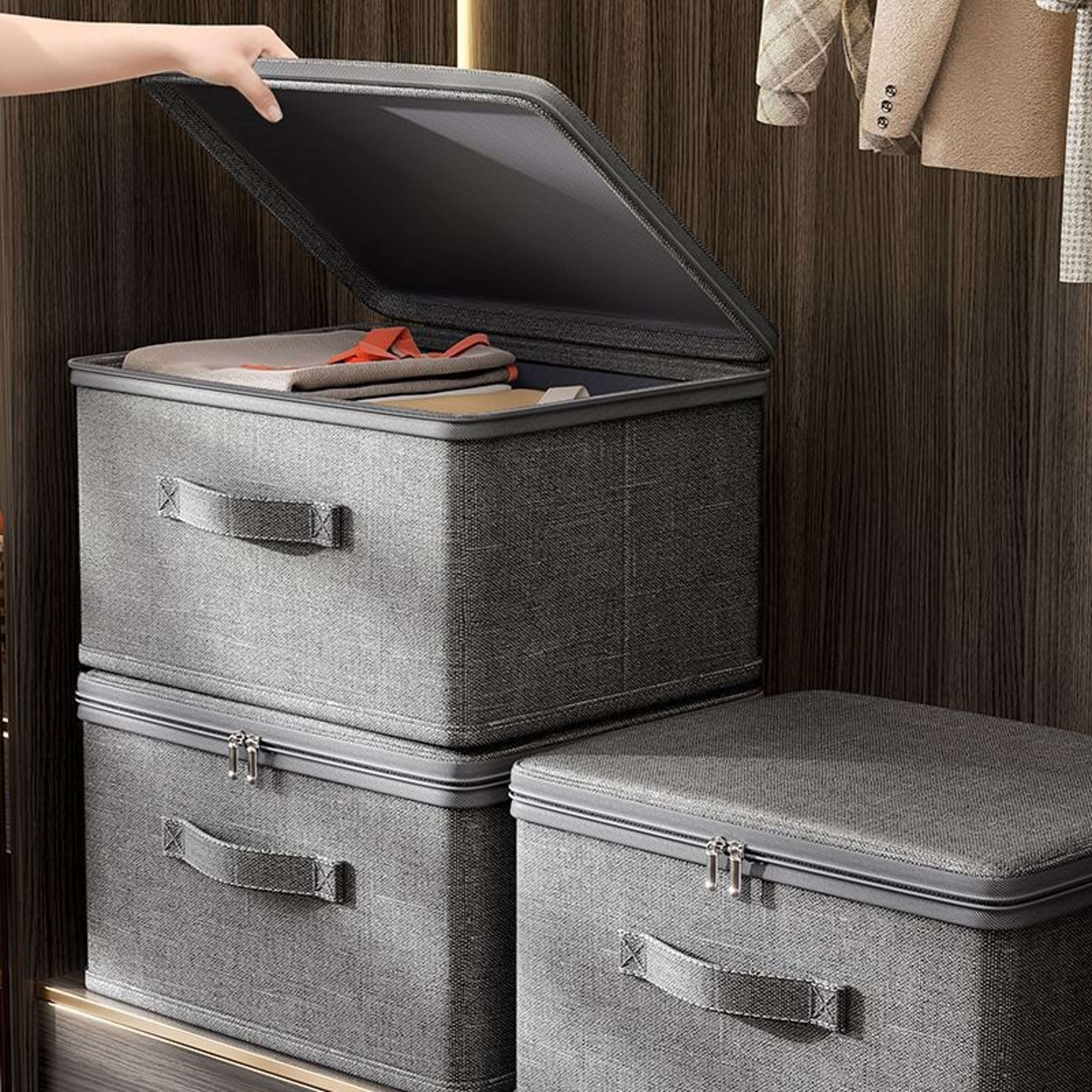 Collapsible Fabric Clothes Storage Box Foldable Organizer Container – view 5