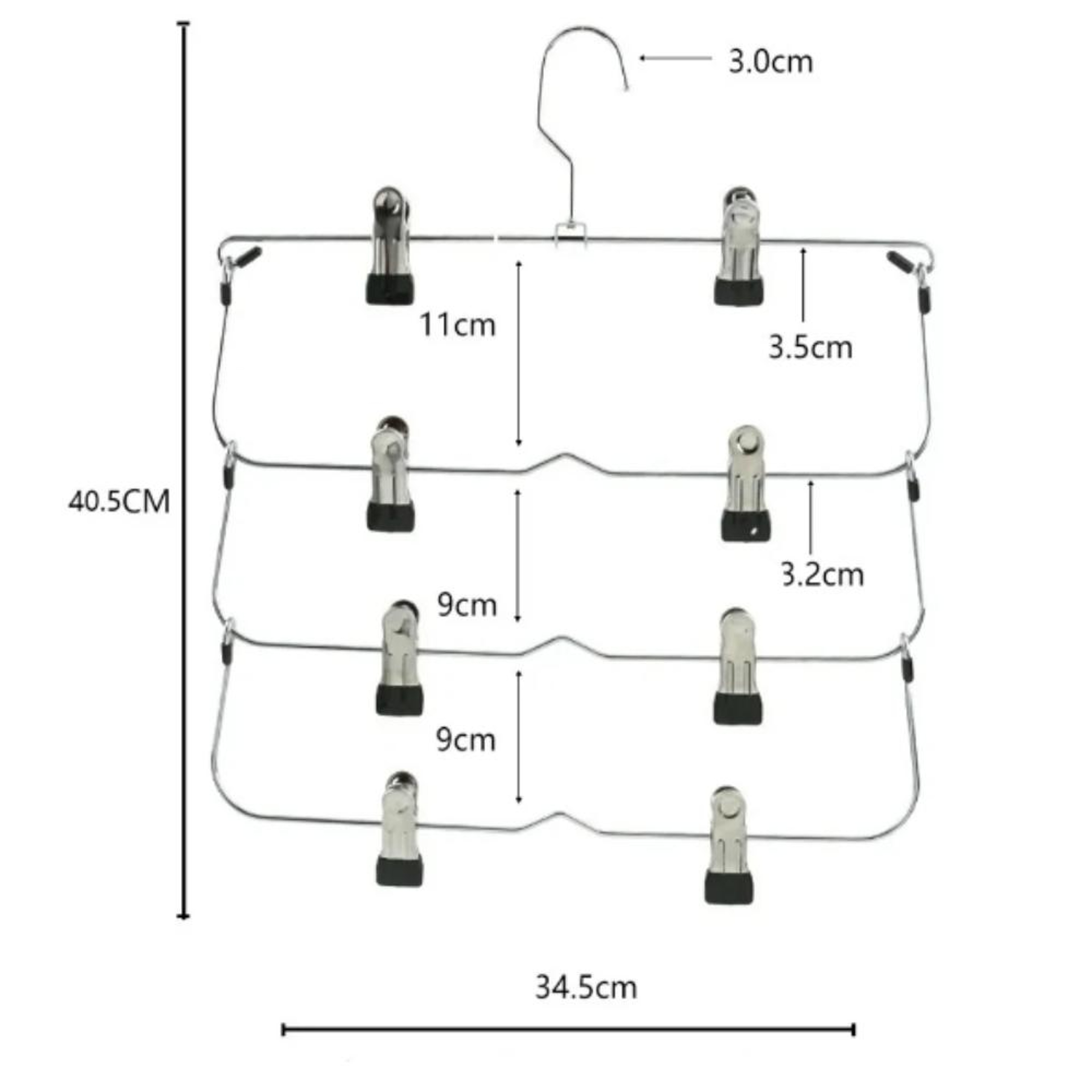 Multi Functional Non Slip Metal Pants Hanger for Closet Storage – view 6