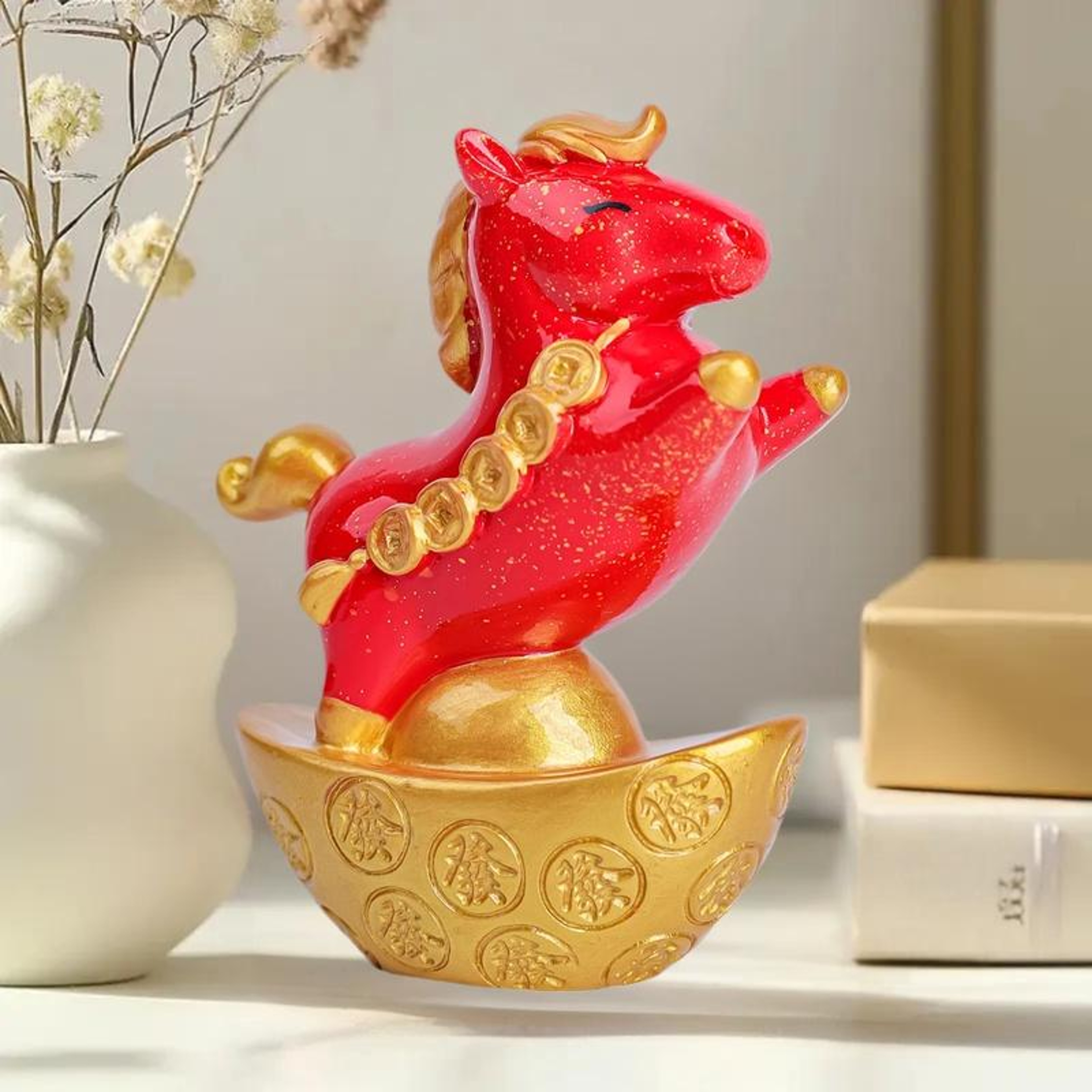 Crystal Horse Figurine Feng Shui Zodiac Sculpture Decorative Accents – view 2