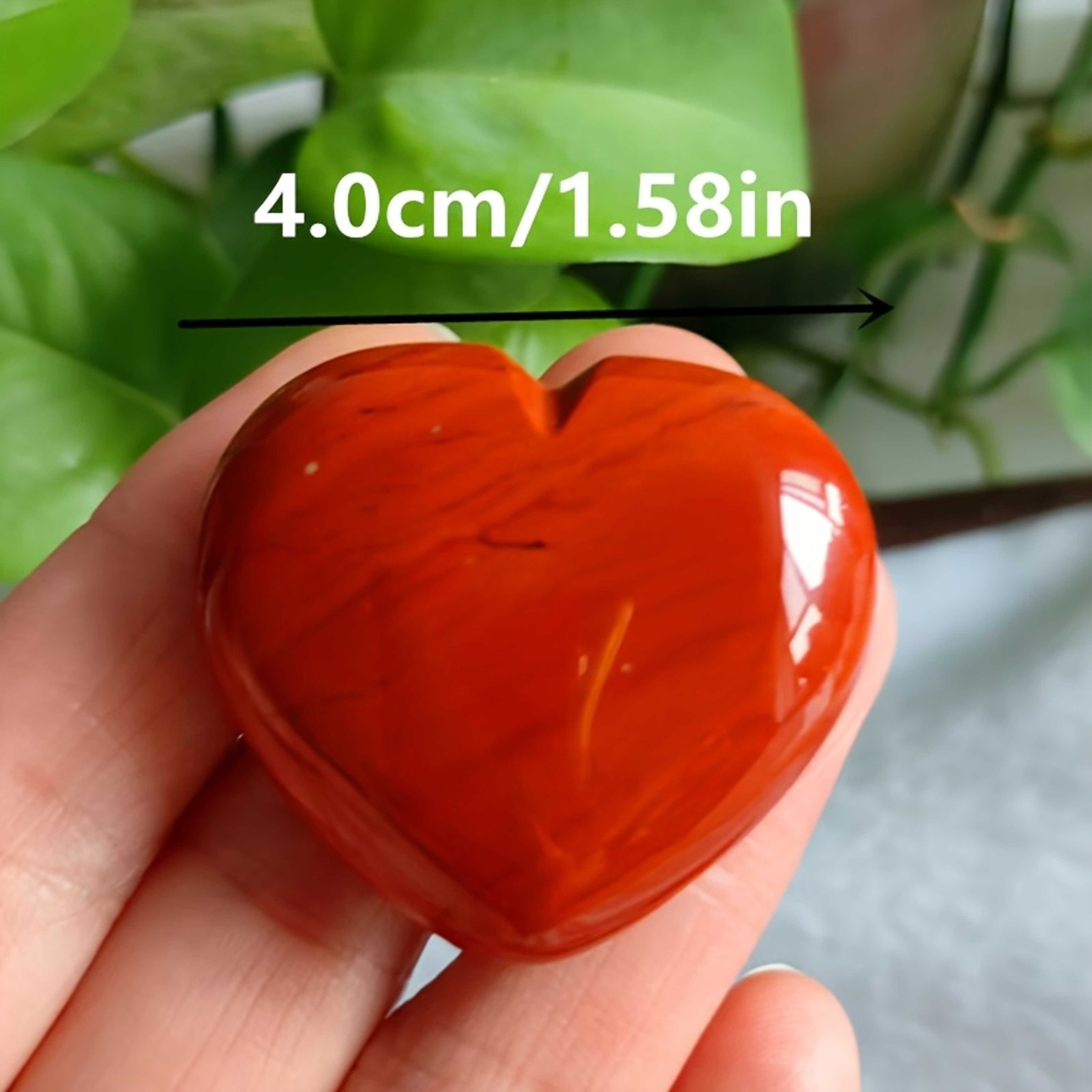 Natural Red Jasper Heart Pendant for Crafting and Home Decor – view 3