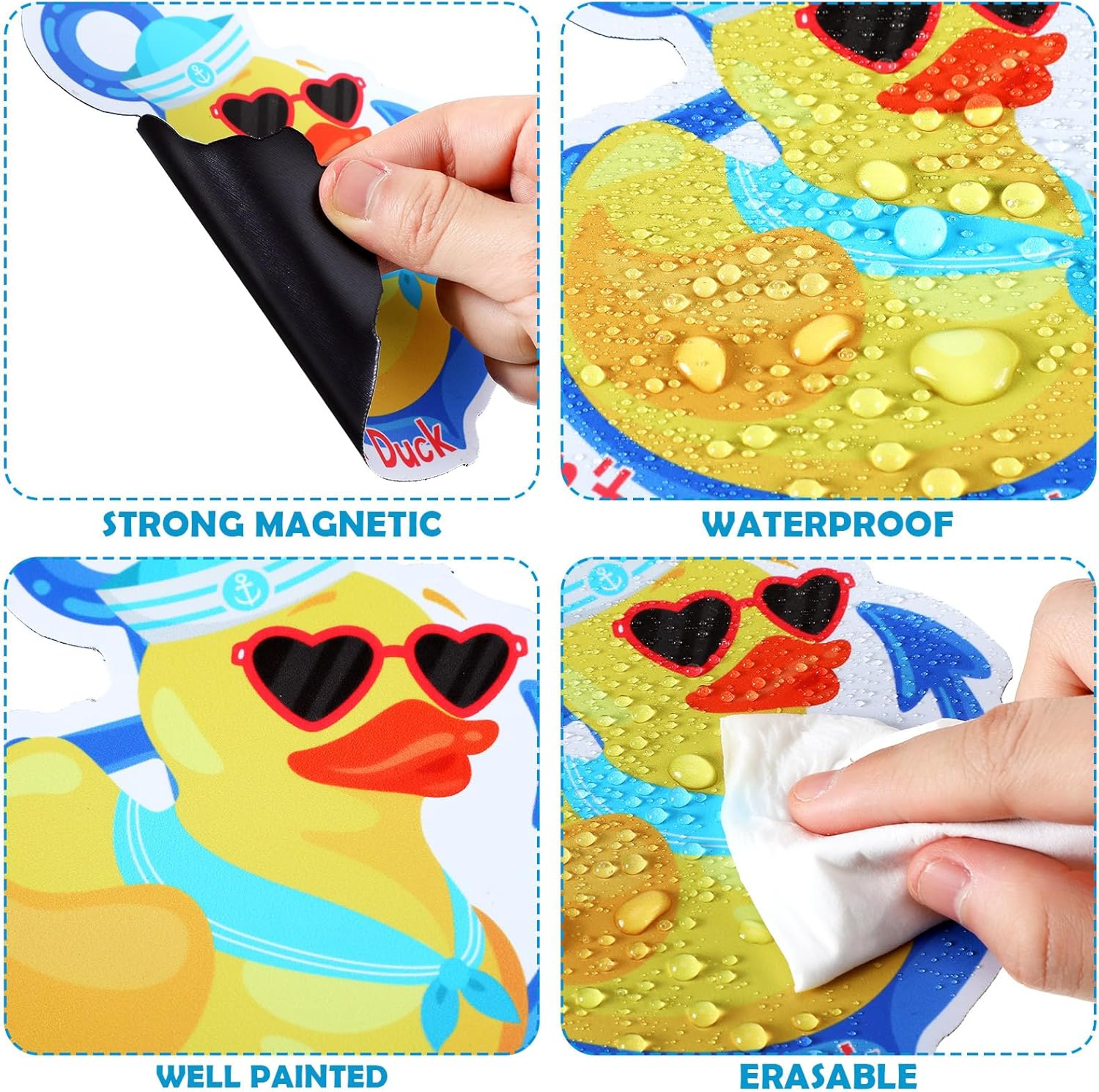 Twelve Pcs Duck Magnets for Cruise Door Decoration Summer Duck Fridge Magnets – view 5