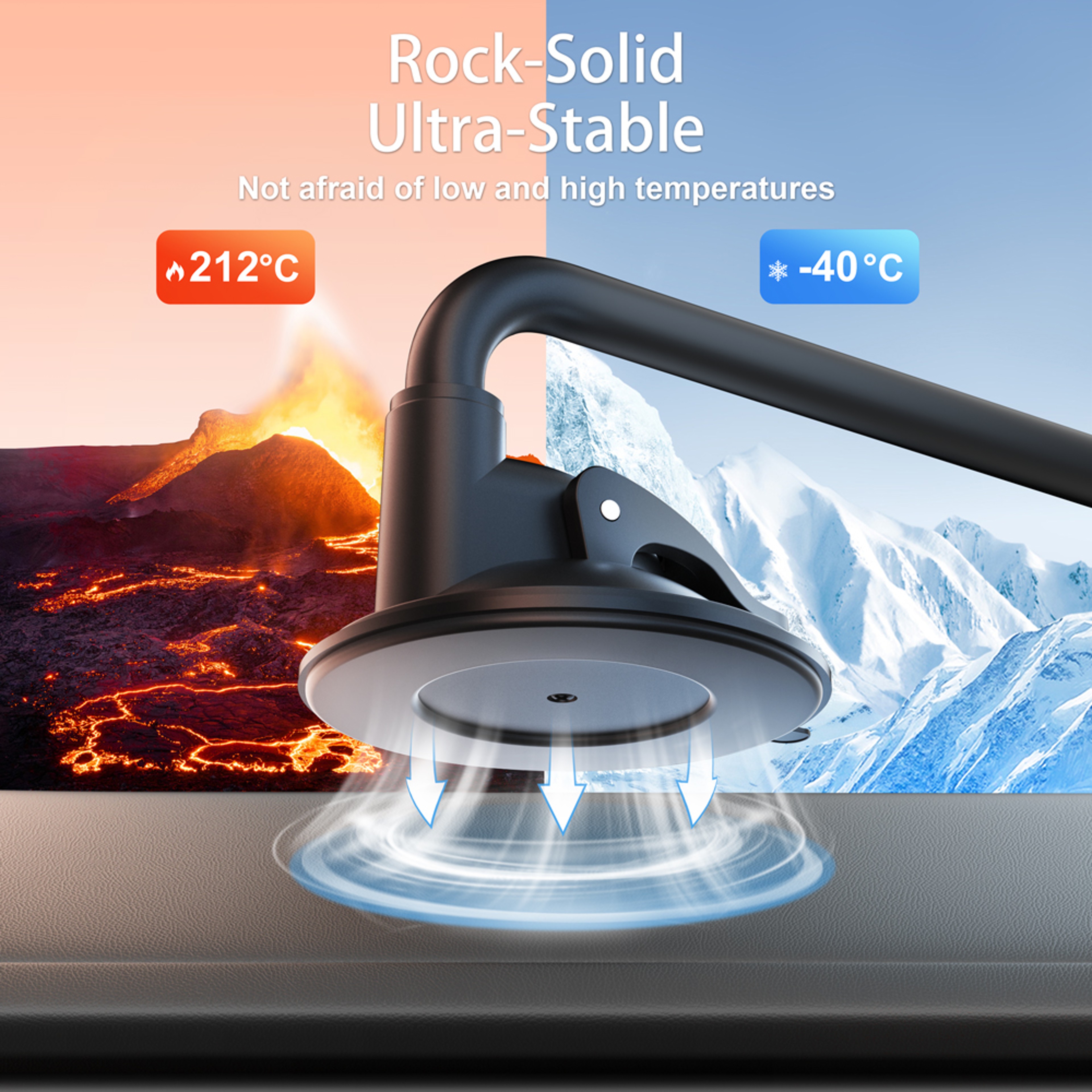Universal Magnetic Phone Holder For Car Dashboard And Windshield Long Arm Car Phone Mount 4