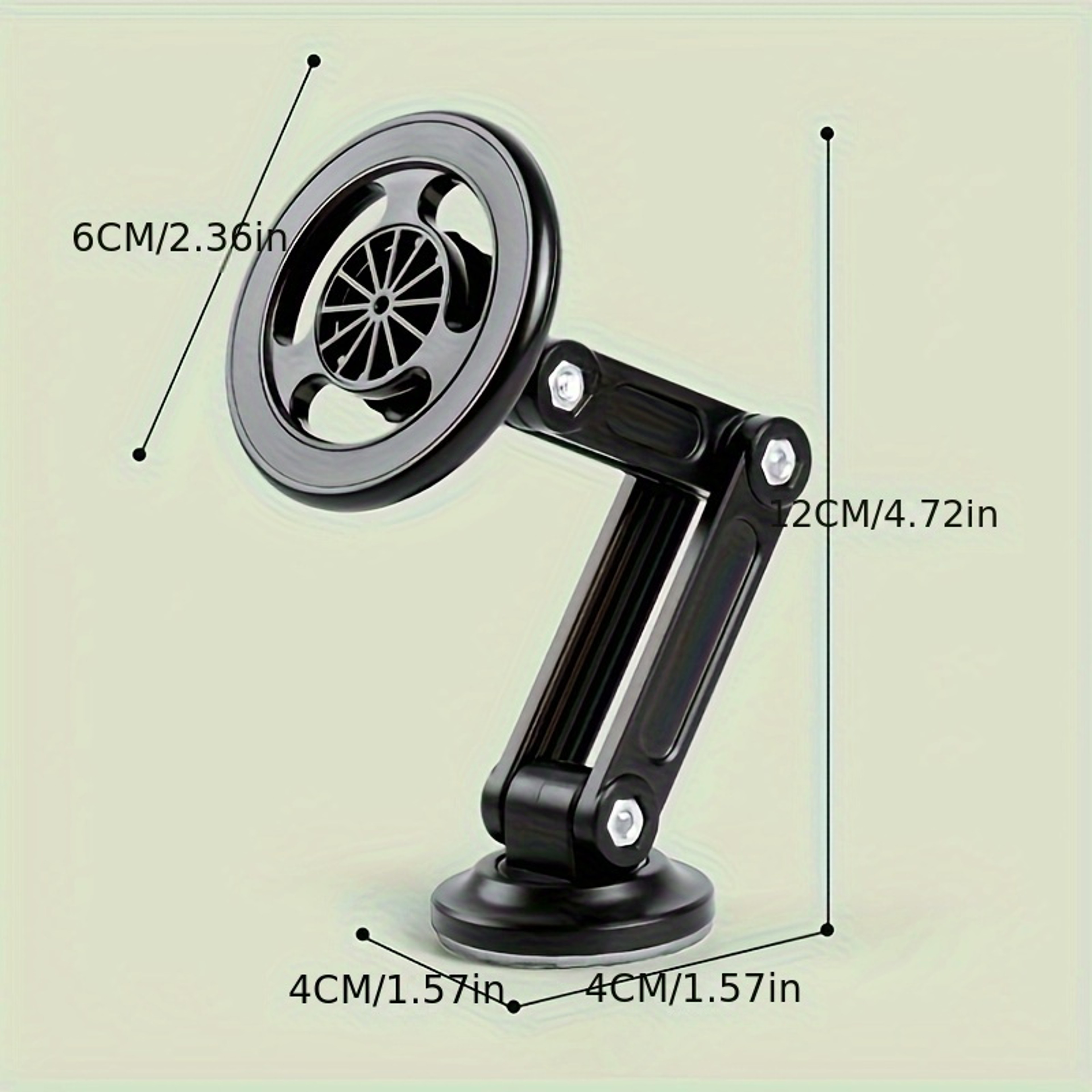 Foldable Car Phone Holder with Suction Cup Mount for Dashboard and Windshield – view 3