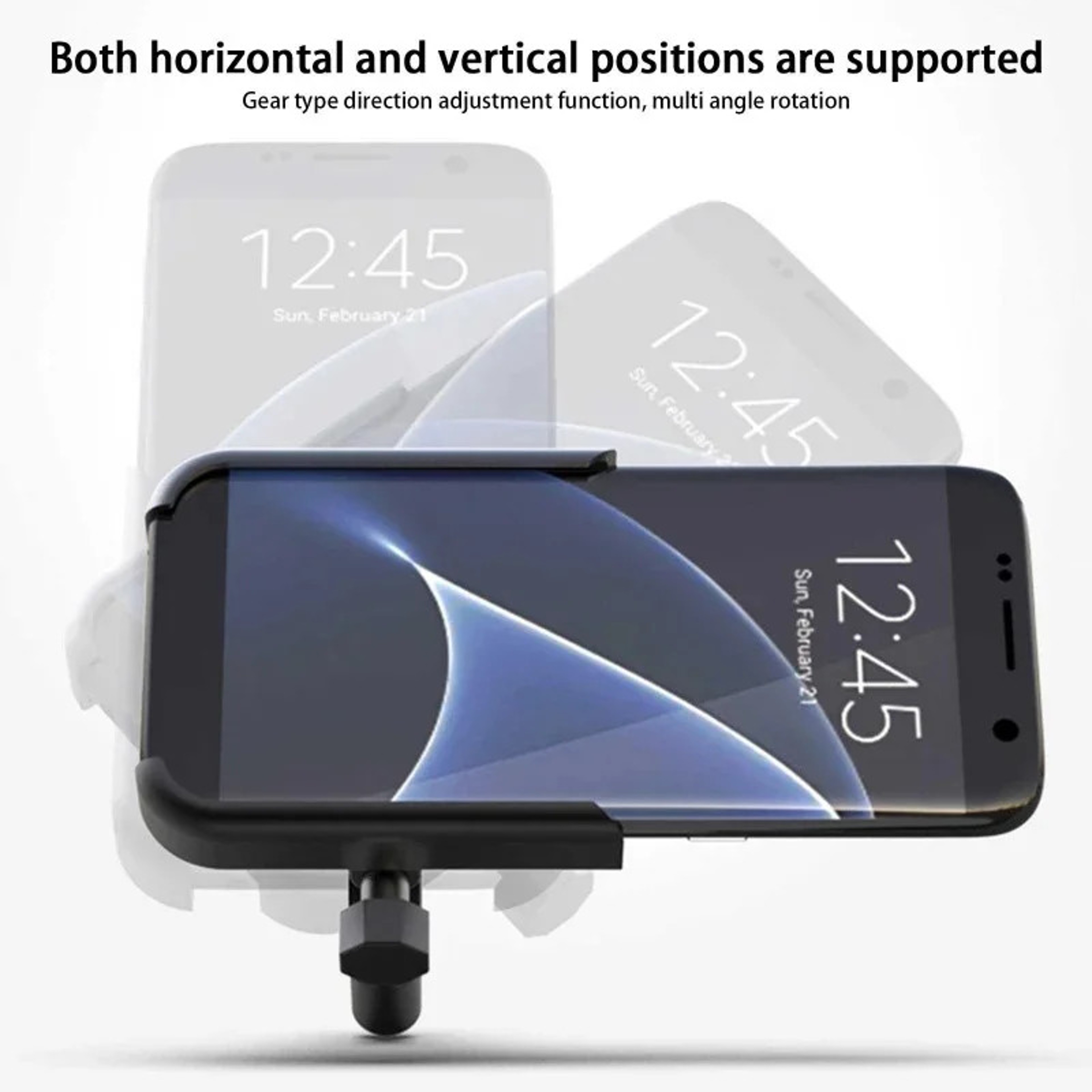 Motorcycle Rearview Mirror Aluminum Alloy Phone Holder 3