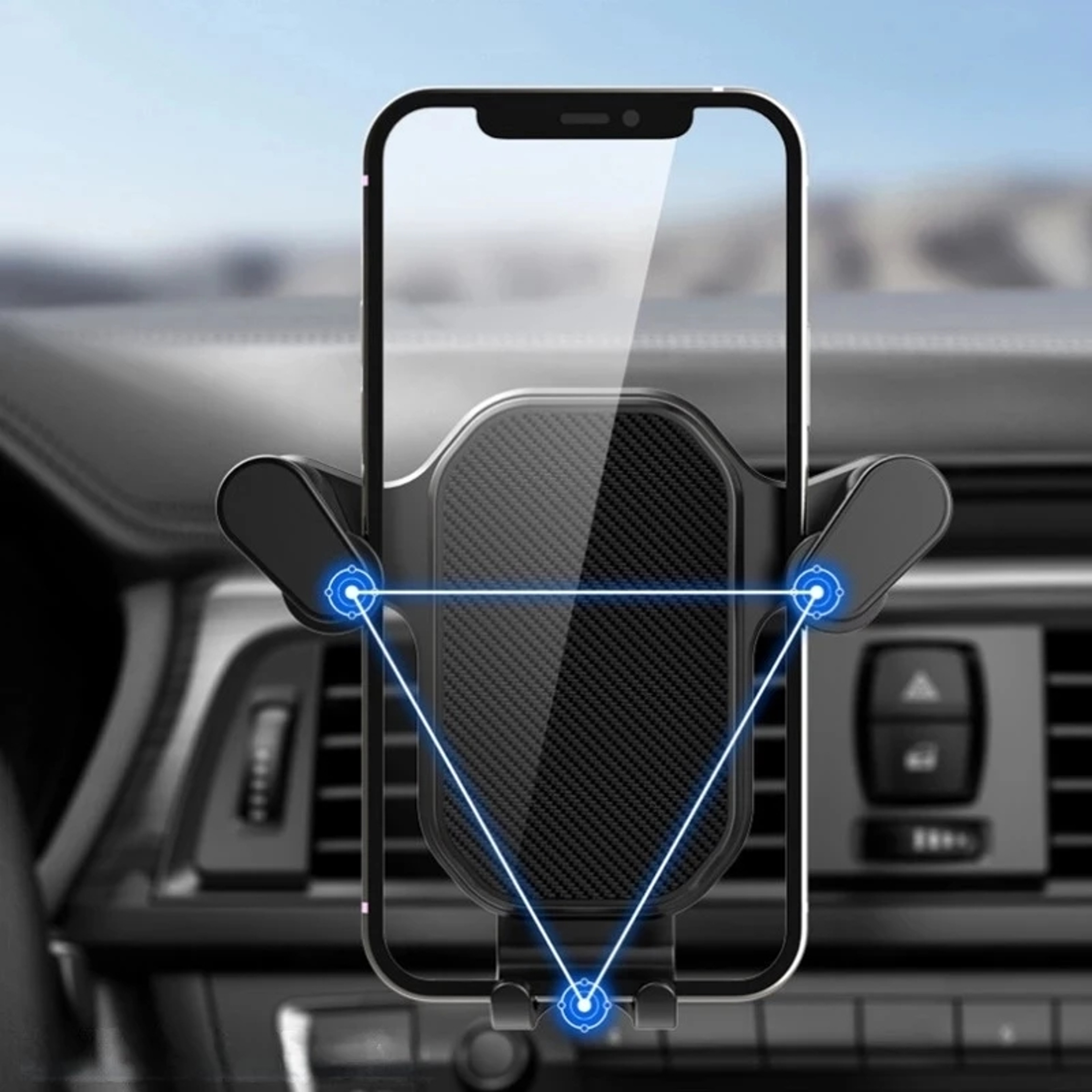 Universal Car Phone Holder Rotation And Anti Drop Hook Base 1