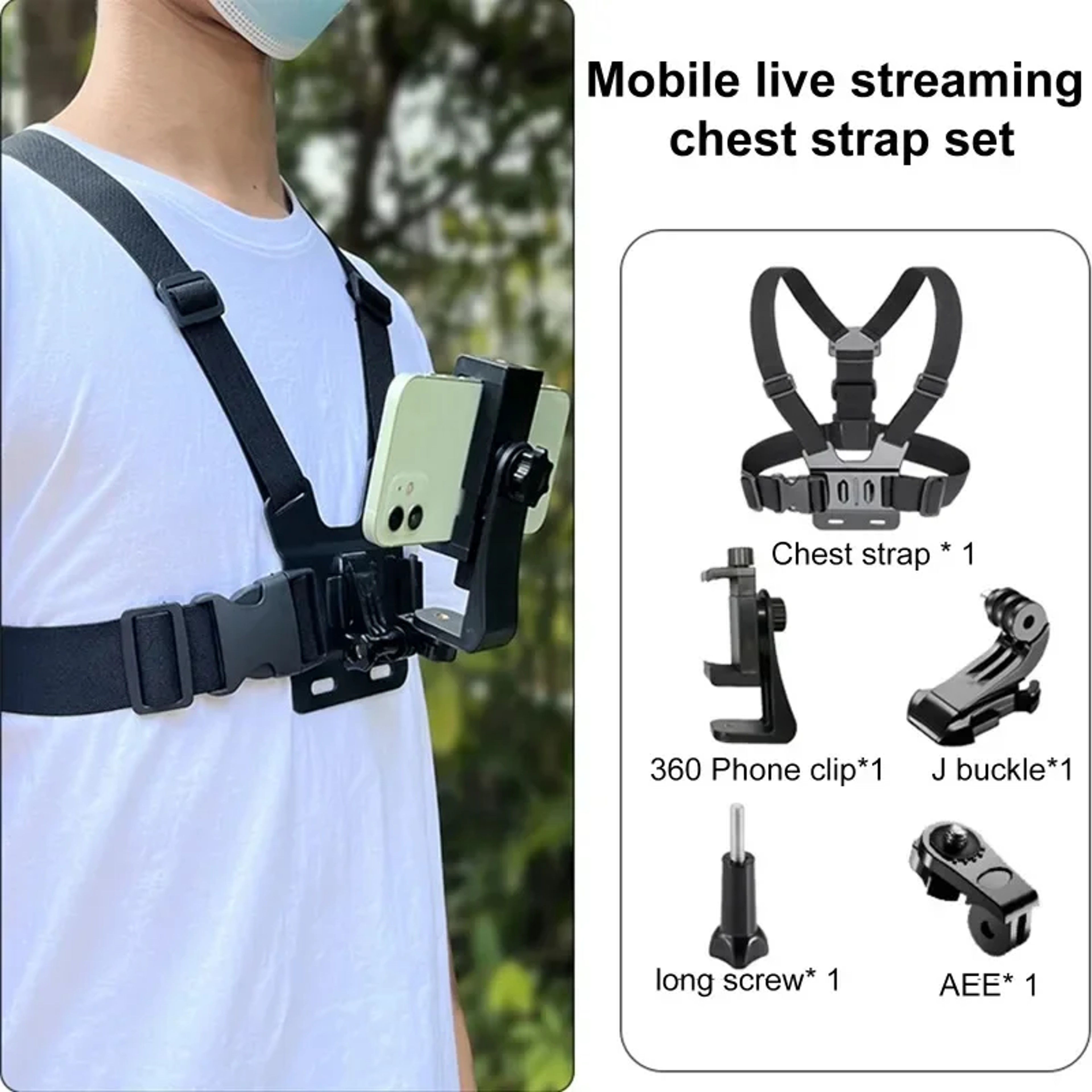 Phone Chest Strap Mount For Hands Free Video Recording 4