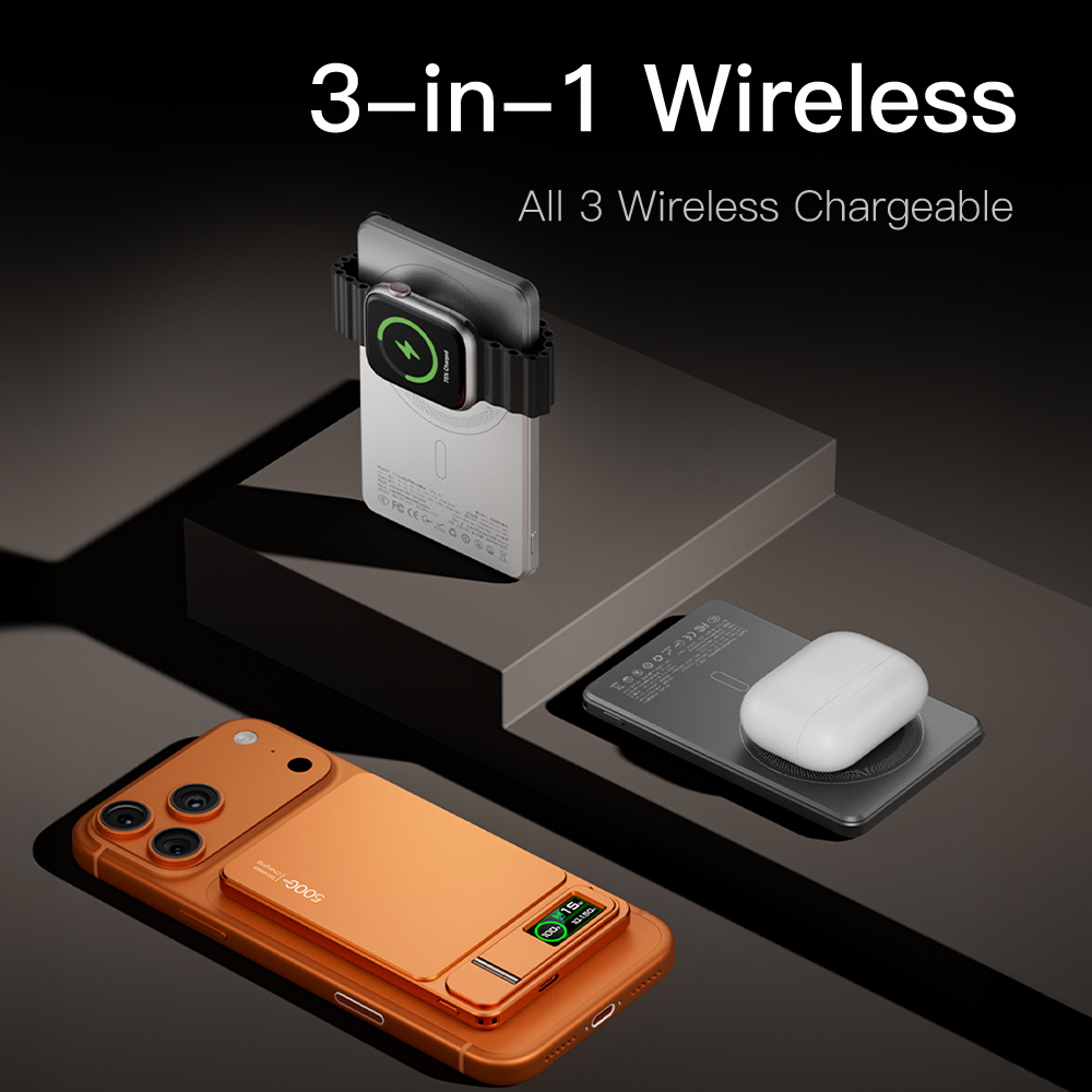 Magnetic Wireless Power Bank With Twenty W Fast Charging And TFT Display 4