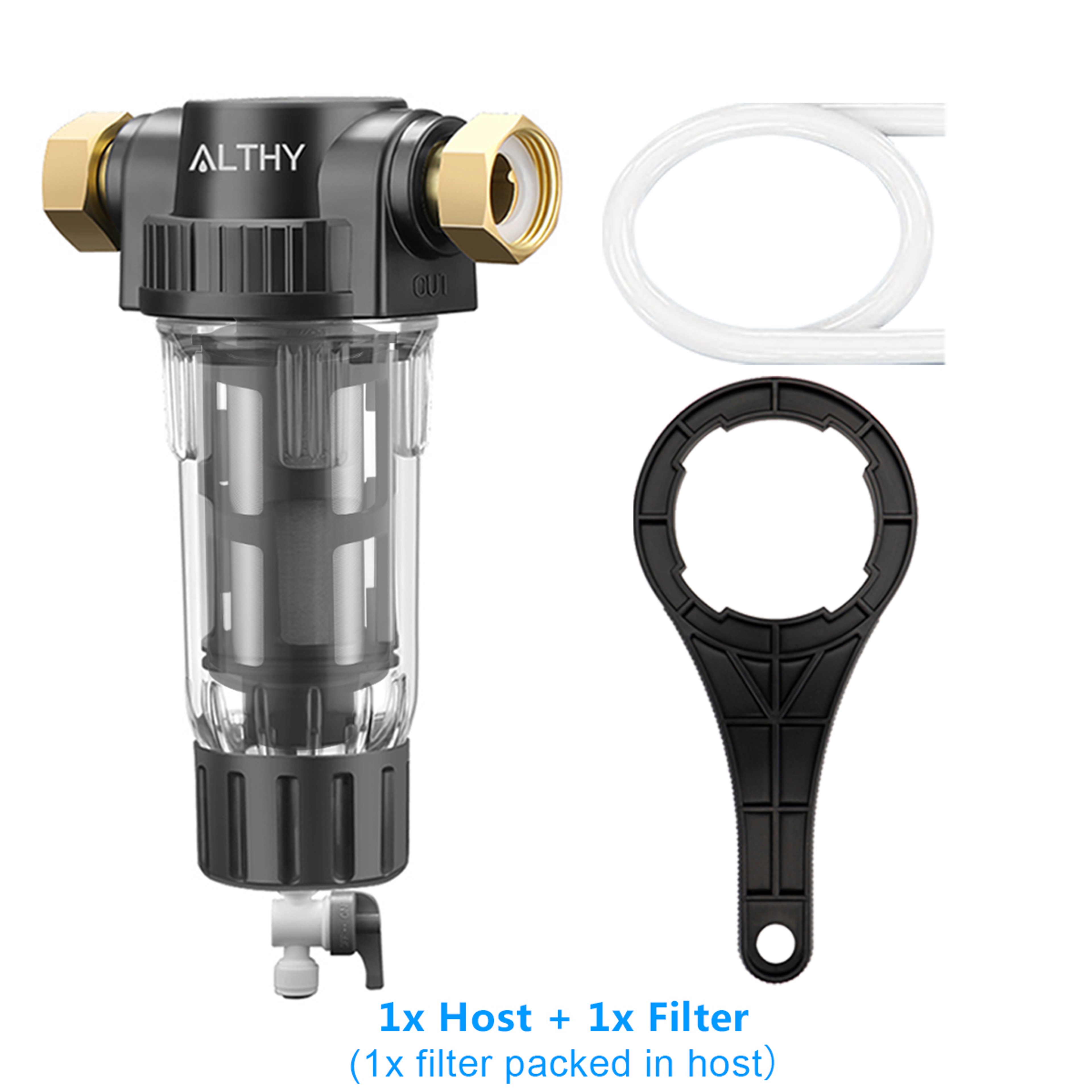 Whole House Spin Down Sediment Water Pre Filter With Stainless Steel Mesh And Backwash 6