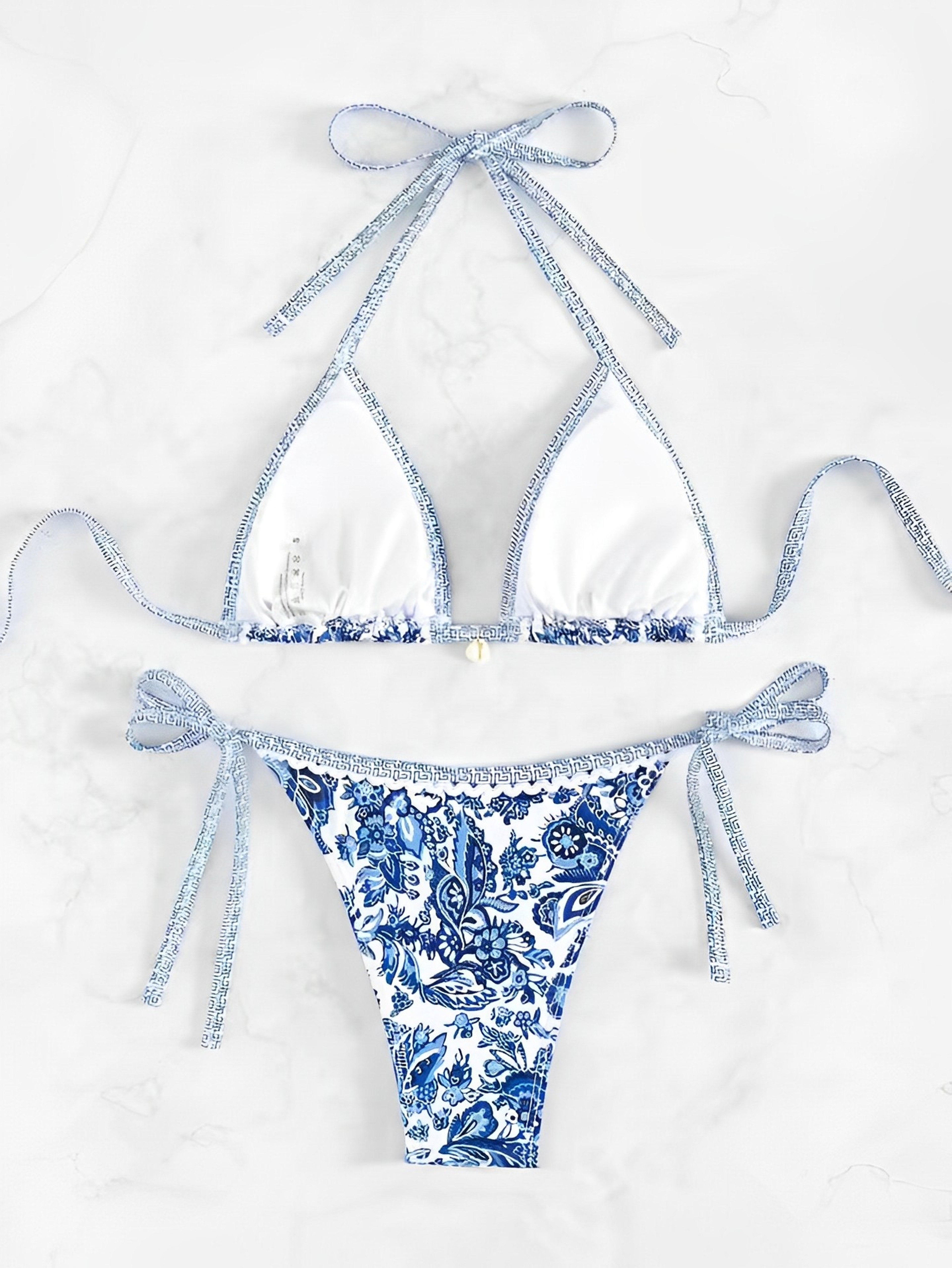 Womens Halter Triangle Bikini Set Two Piece Low Waist String Swimsuit – view 2